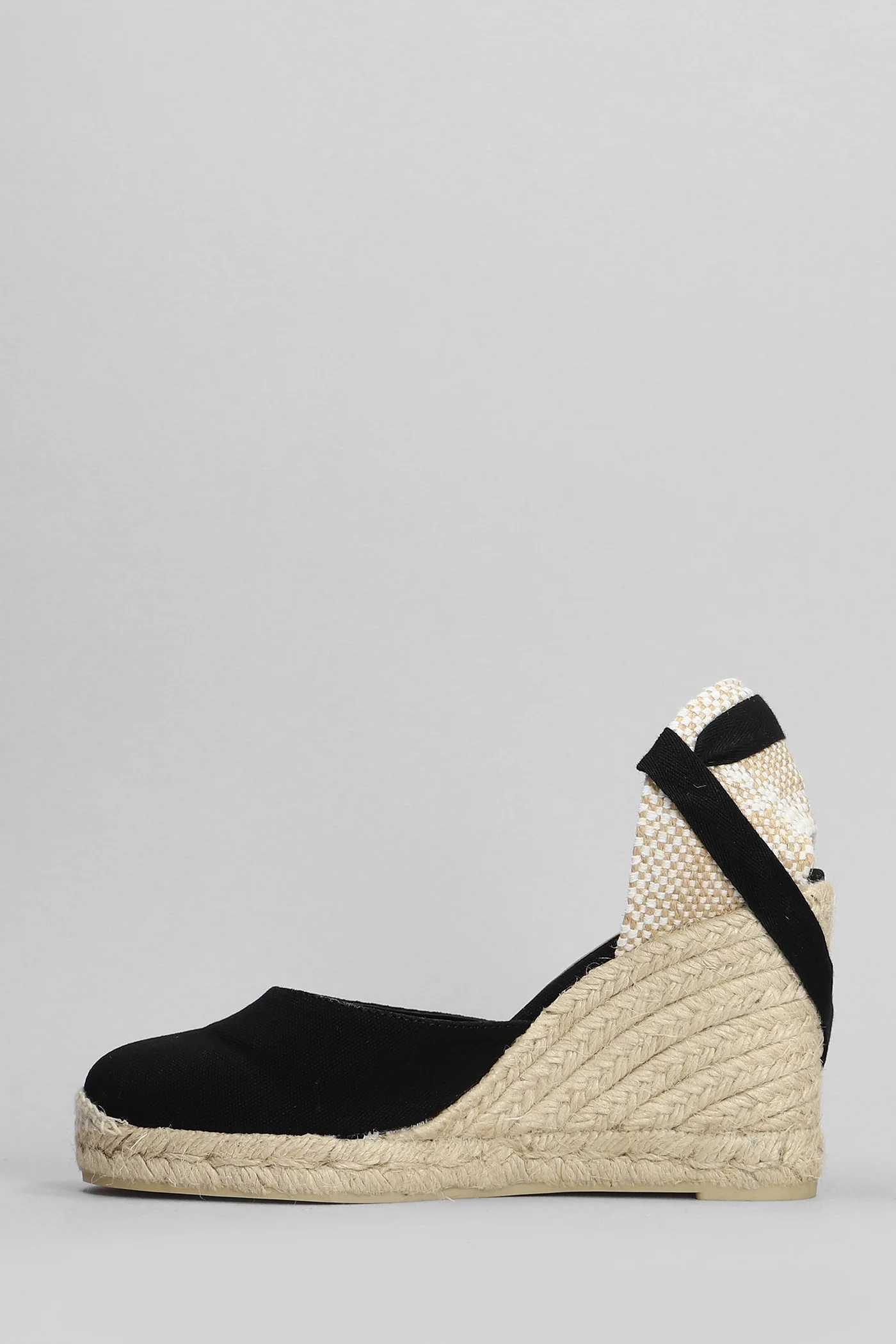 Carina-8-001 Wedges in black suede - Image 3
