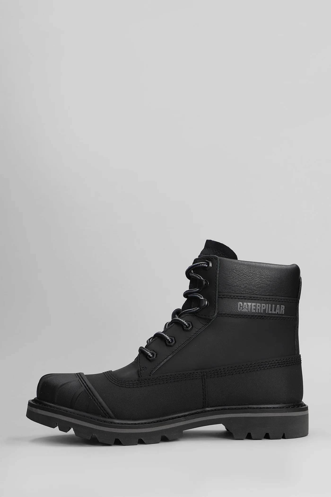 Colorado galosh wp Combat boots in black leather and fabric - Image 3