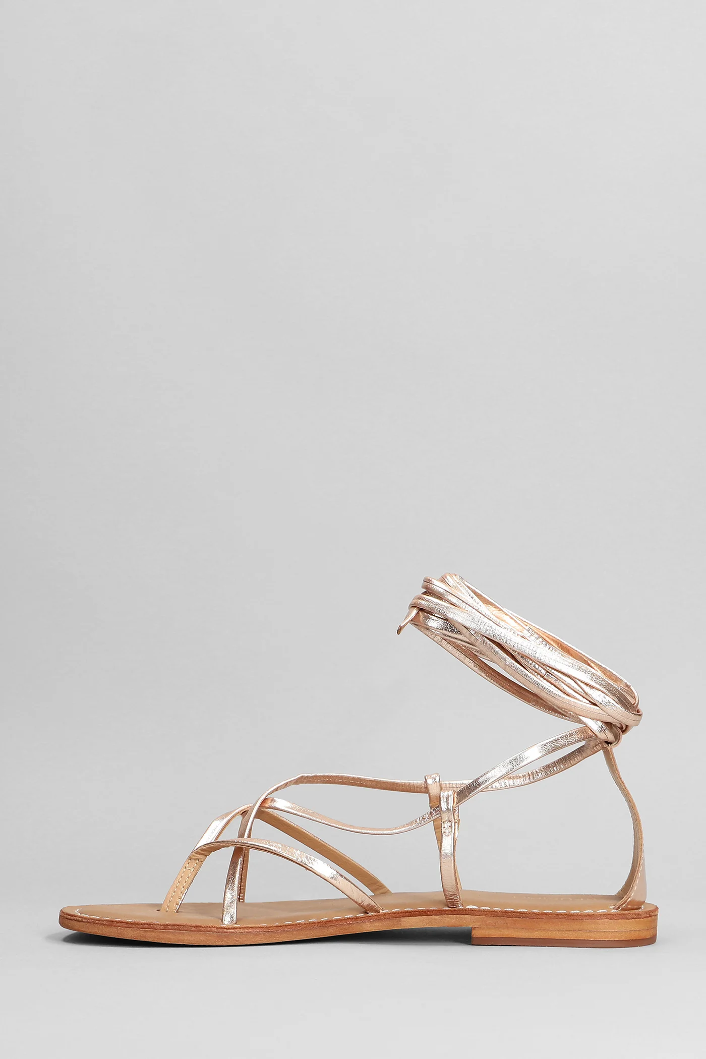 Flats in gold leather - Image 3