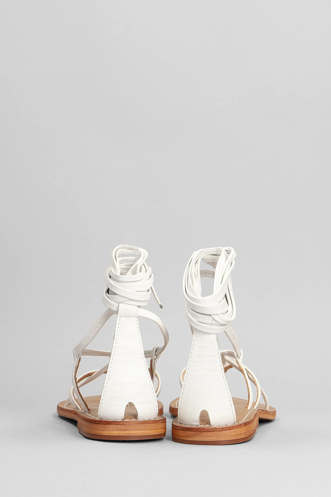 Flats in white leather - Image 4