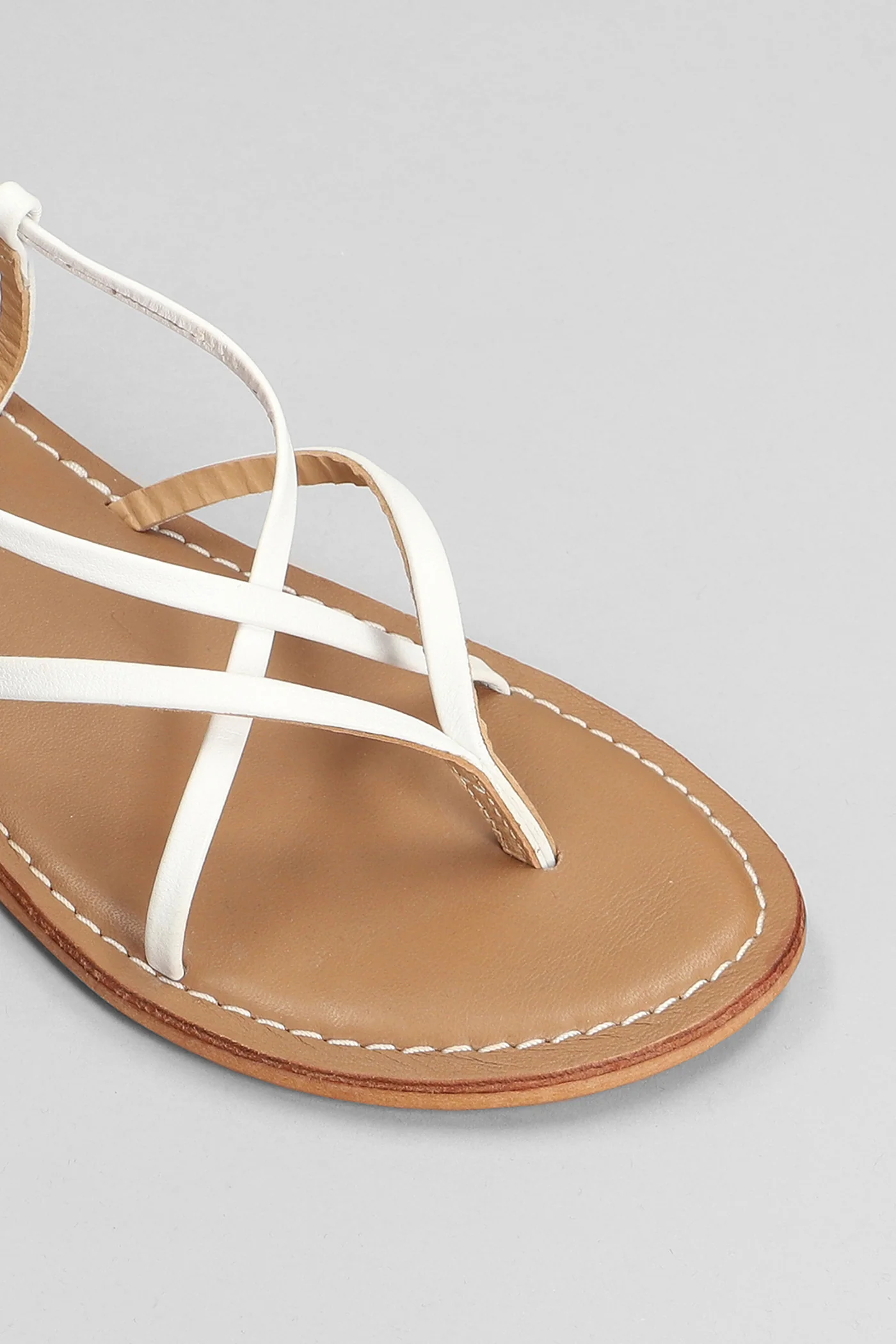 Flats in white leather - Image 5