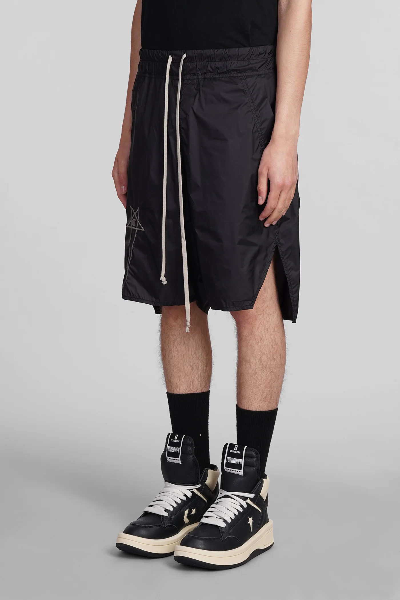 Beveled pods Beachwear in black polyamide - Image 4