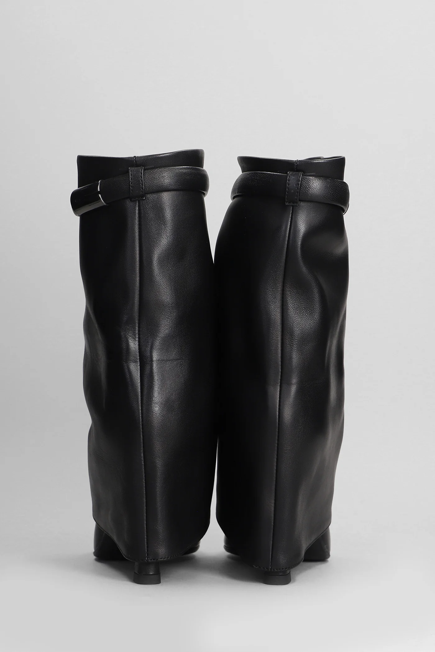 High heels Ankle boots in black leather - Image 4