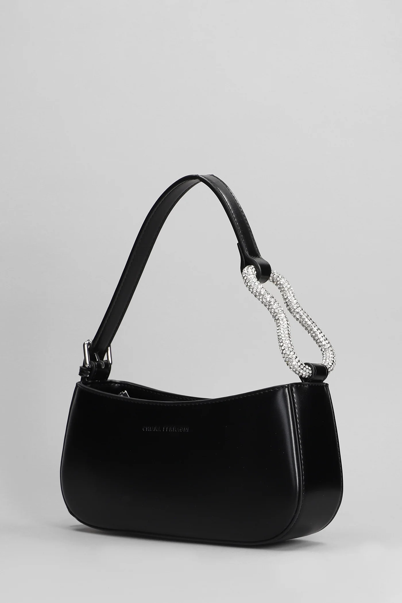 Shoulder bag in black faux leather - Image 2