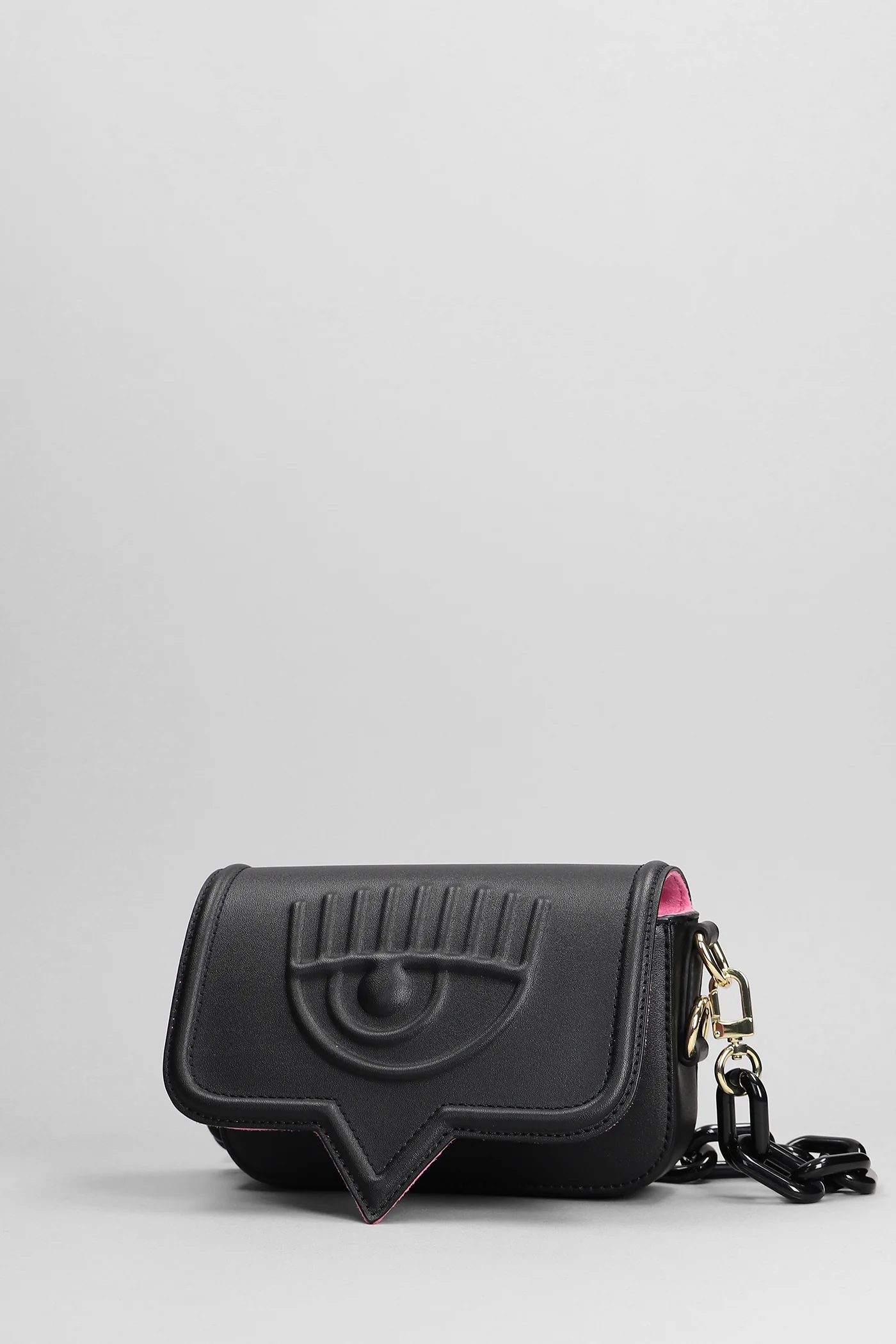 Shoulder bag in black faux leather - Image 2