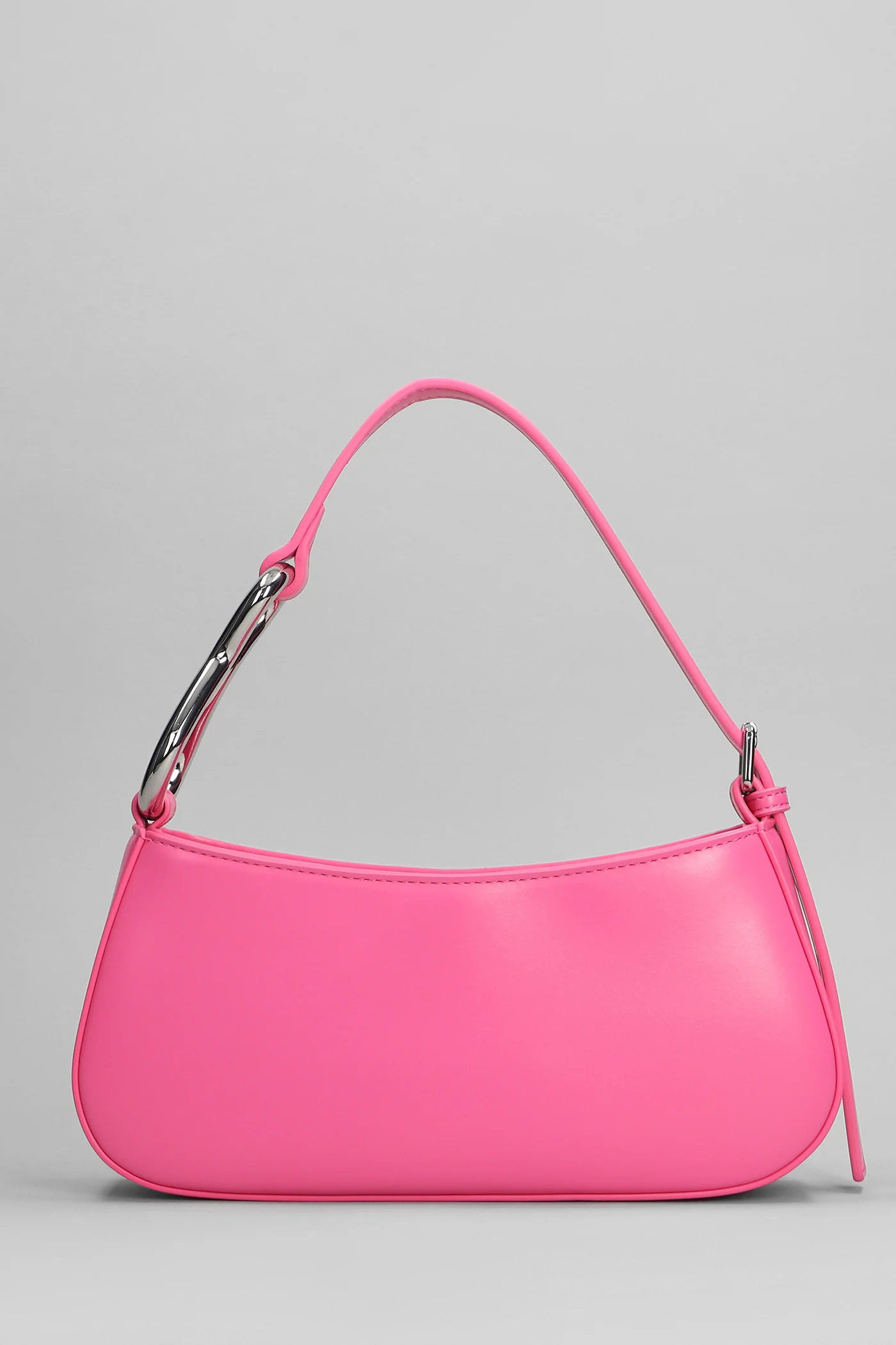Shoulder bag in rose-pink faux leather - Image 3