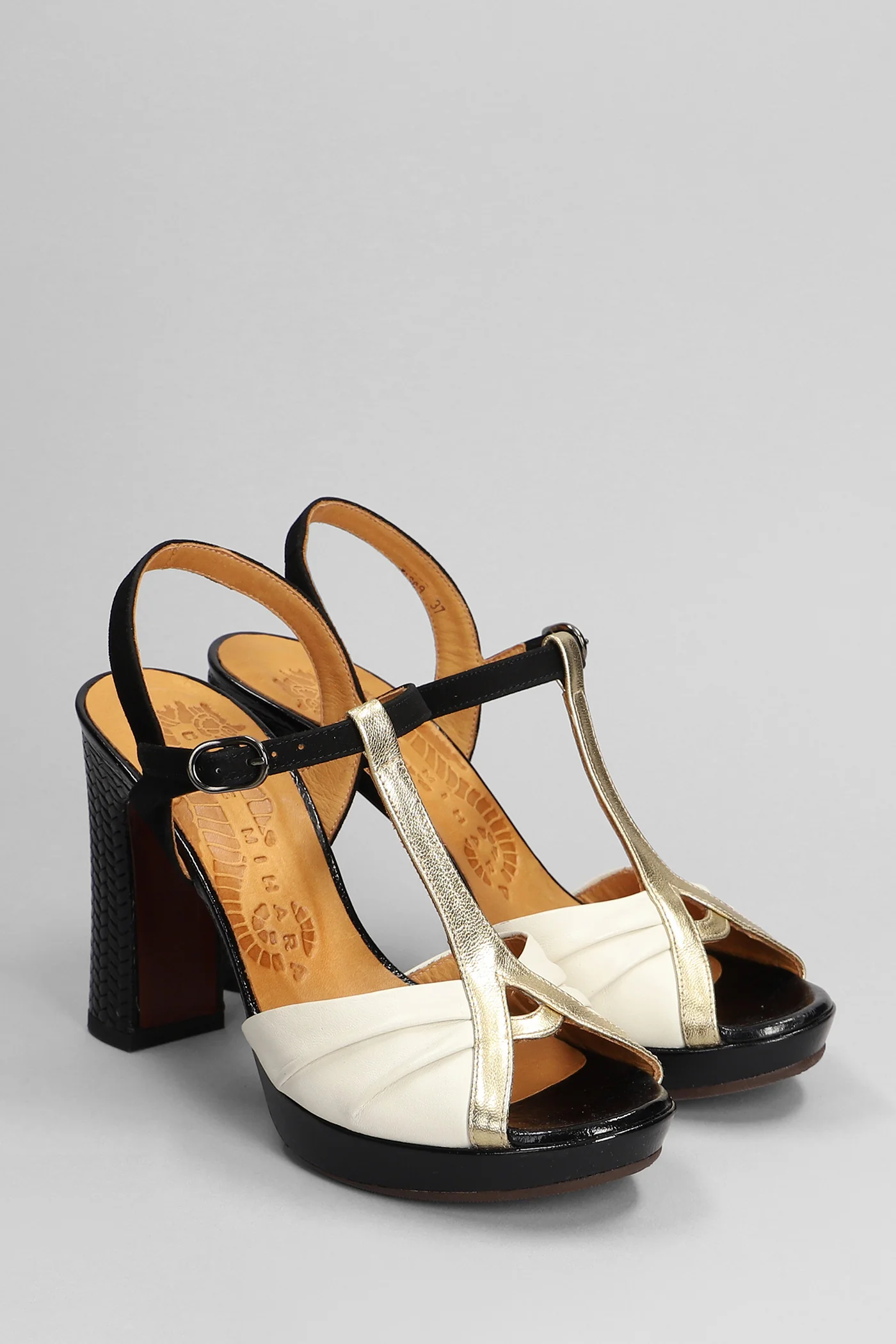 Cassan Sandals in beige leather - Image 2