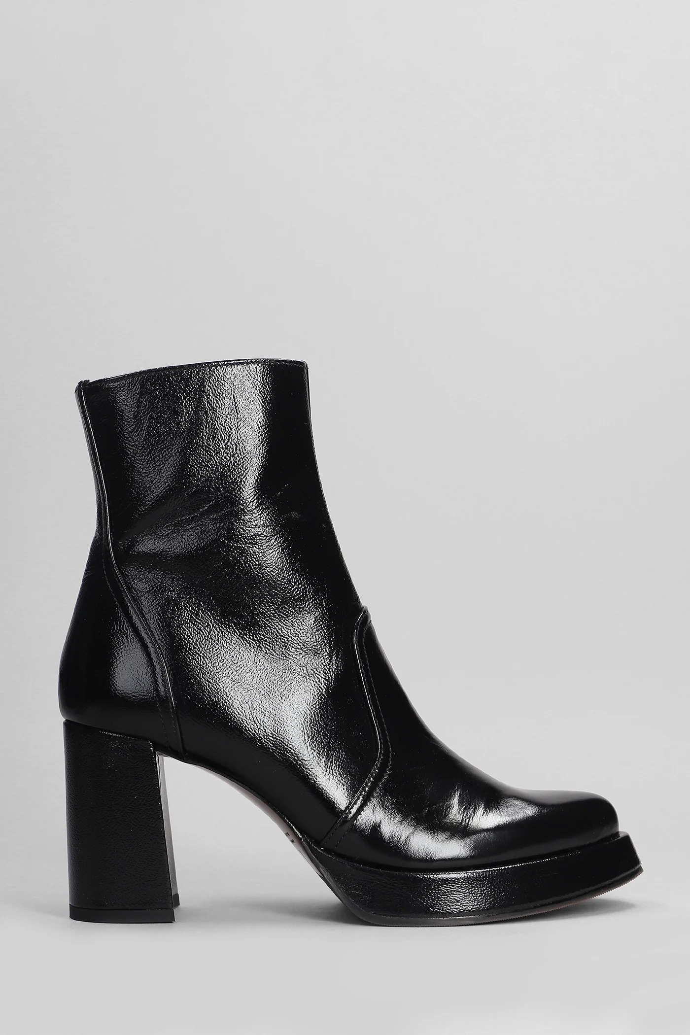 Fentu 45 High heels Ankle boots in black leather