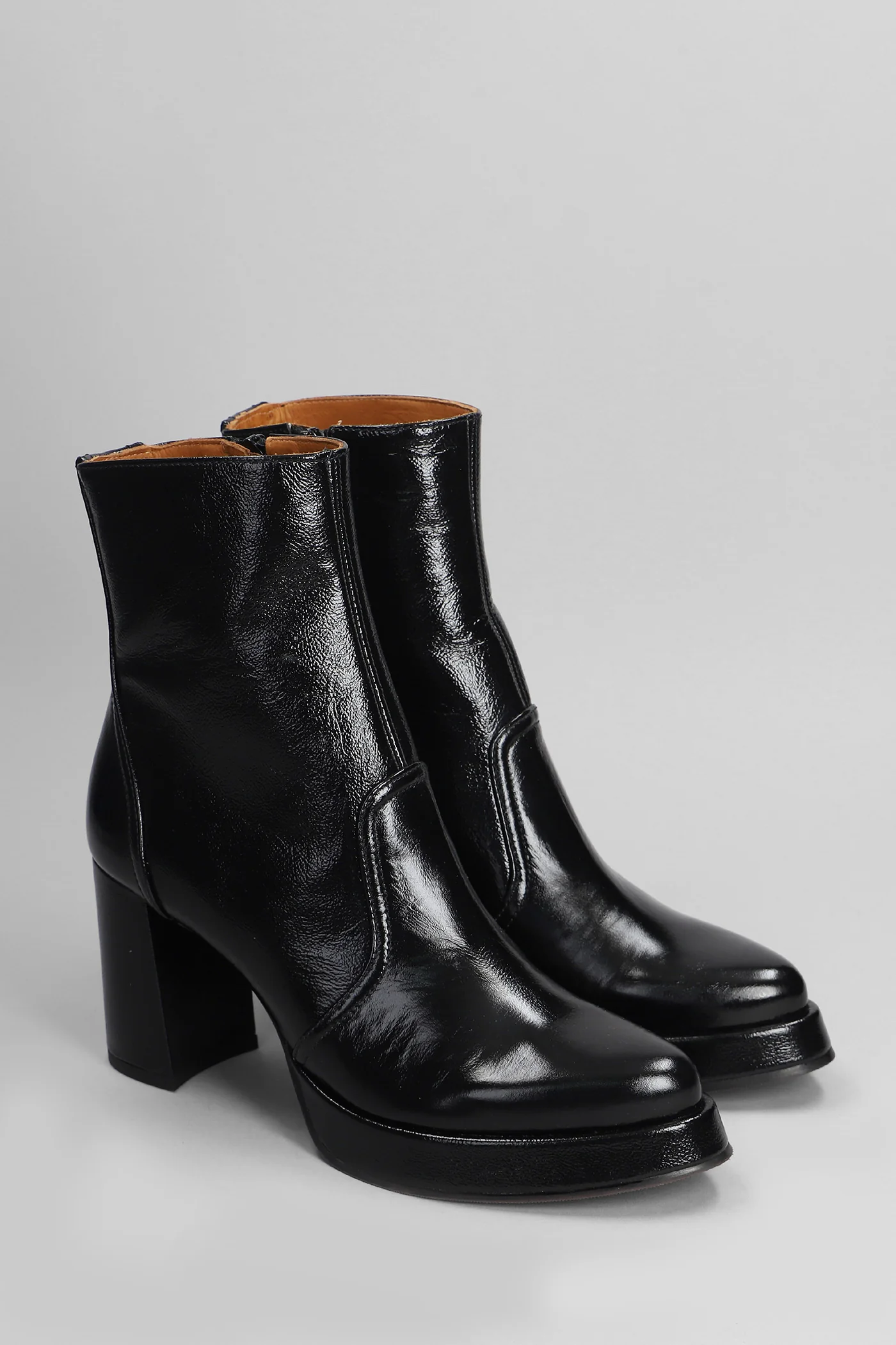 Fentu 45 High heels Ankle boots in black leather - Image 2