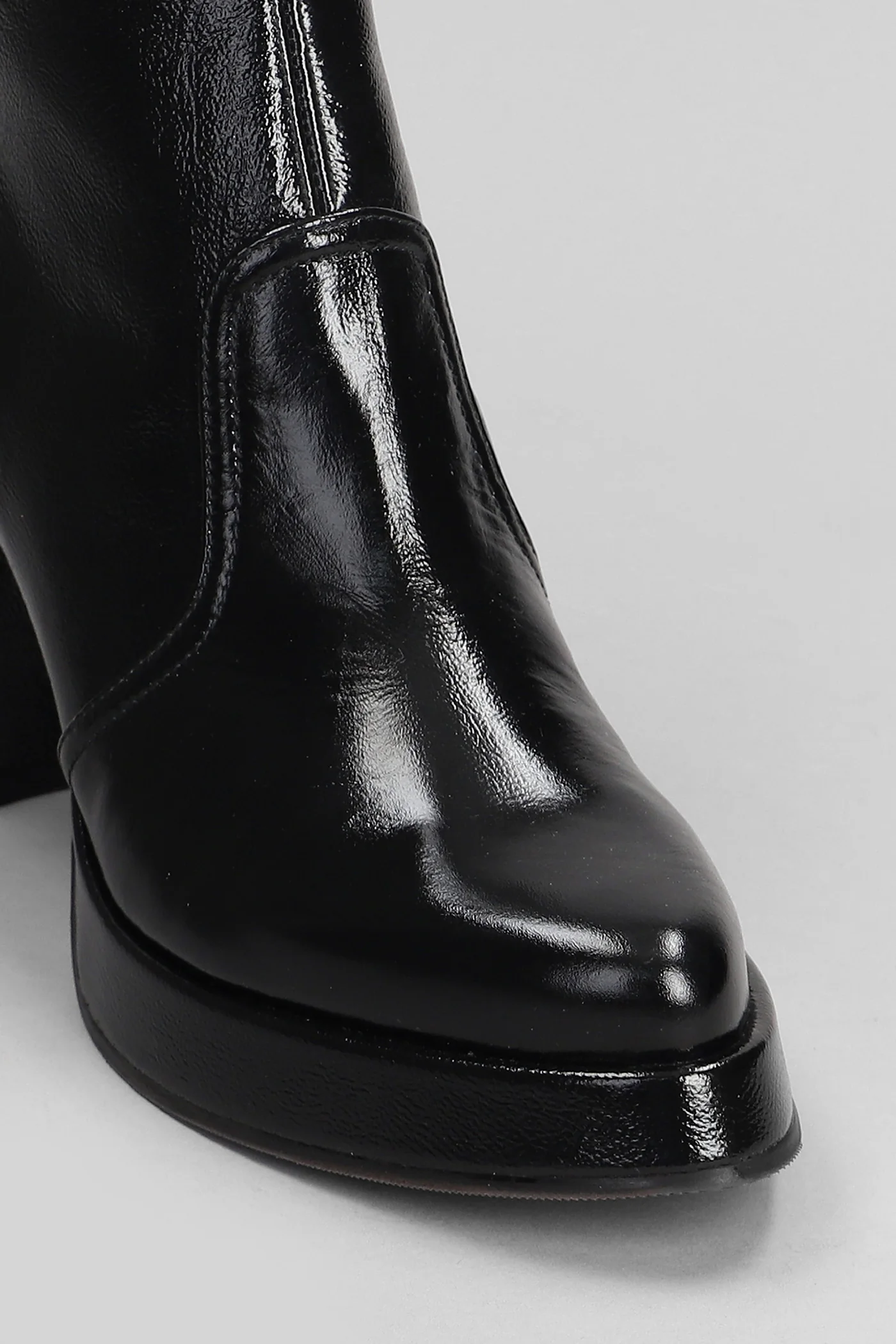 Fentu 45 High heels Ankle boots in black leather - Image 5