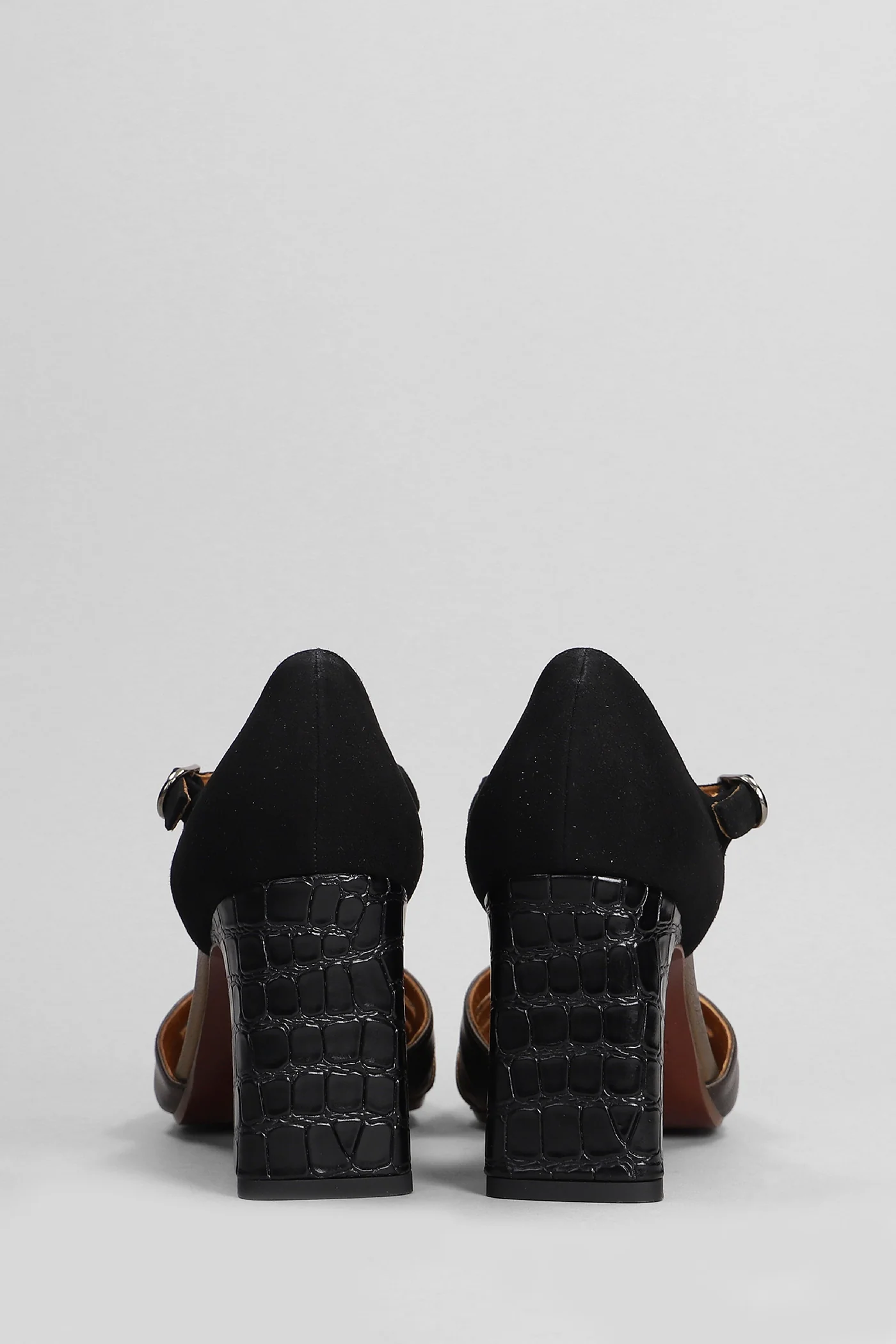 Mance Pumps in black suede and leather - Image 4