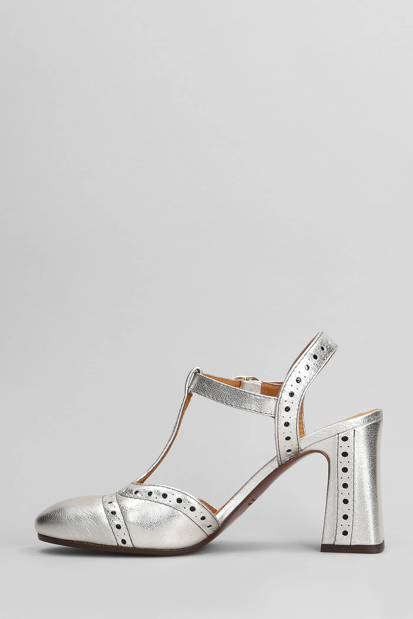 Mira 46 Pumps in silver leather - Image 3