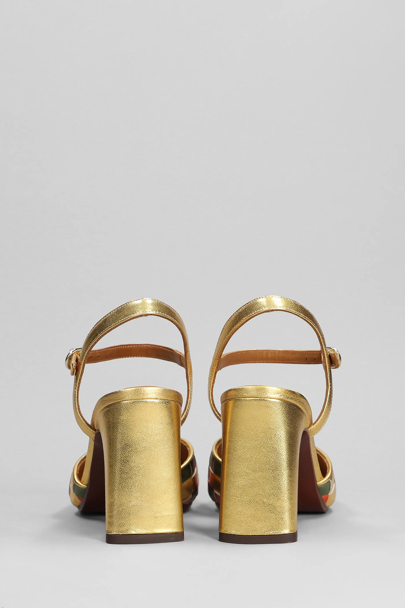 Mision Sandals in gold leather - Image 4