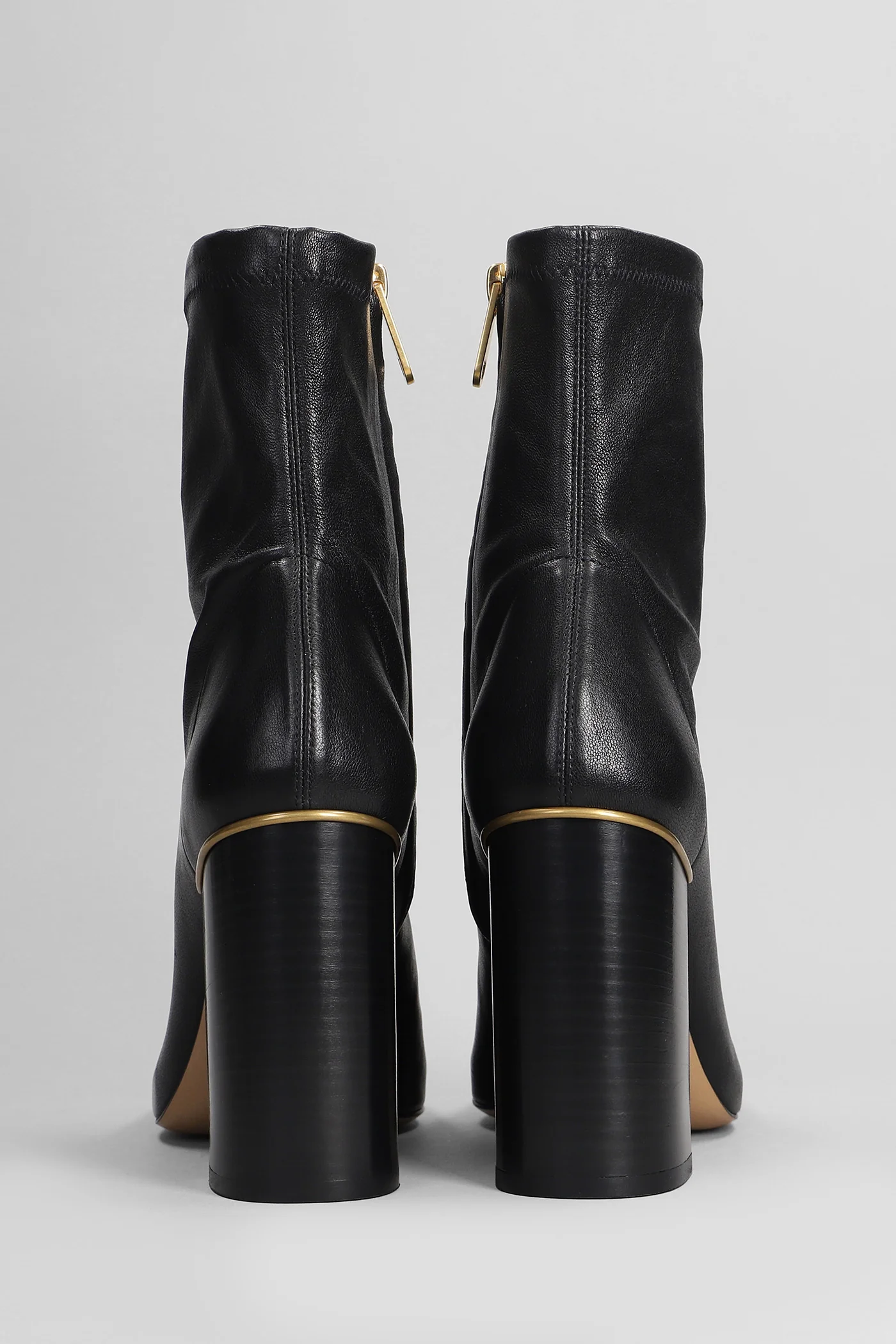 Ambre High heels Ankle boots in black leather - Image 4