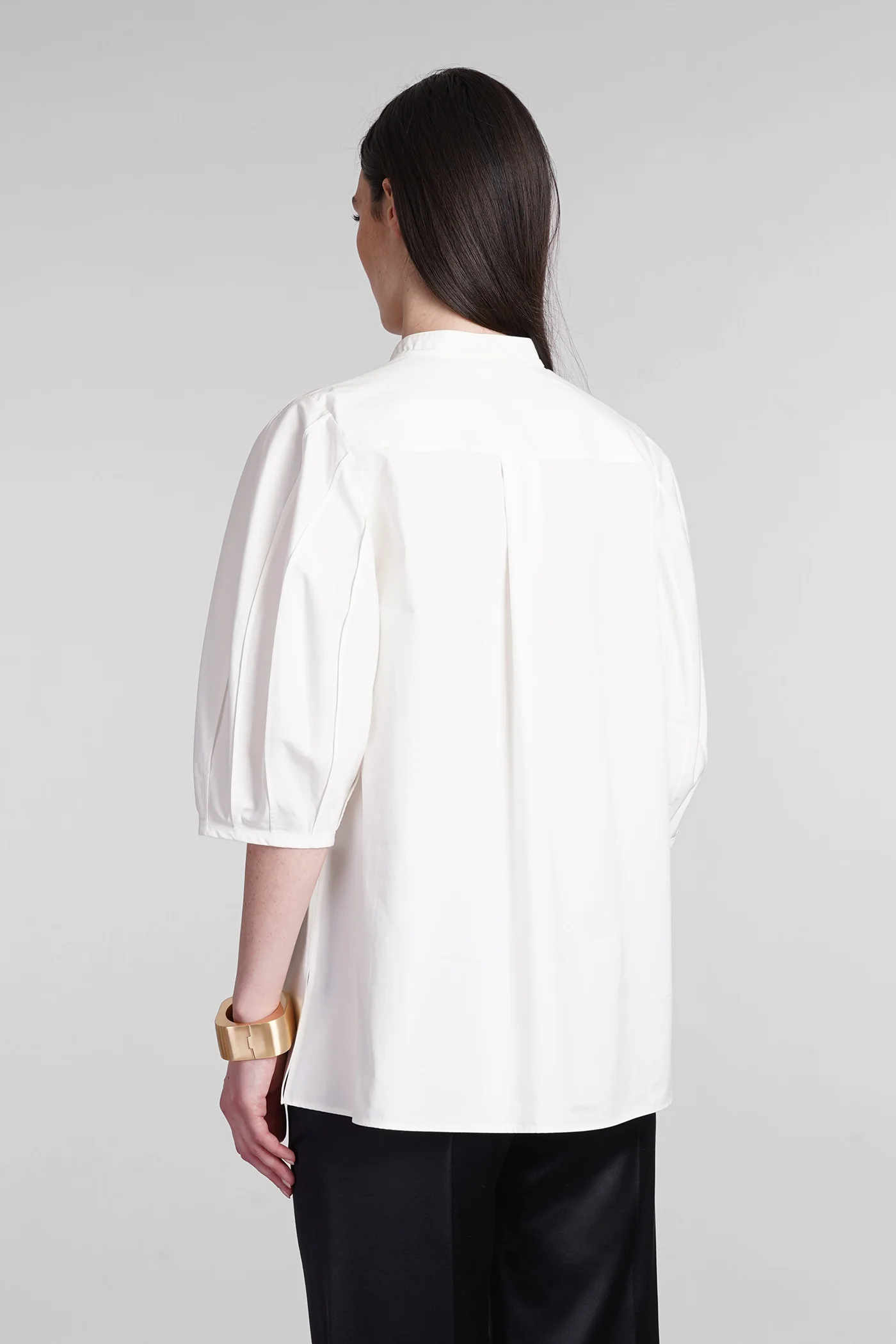 Blouse in white cotton - Image 3