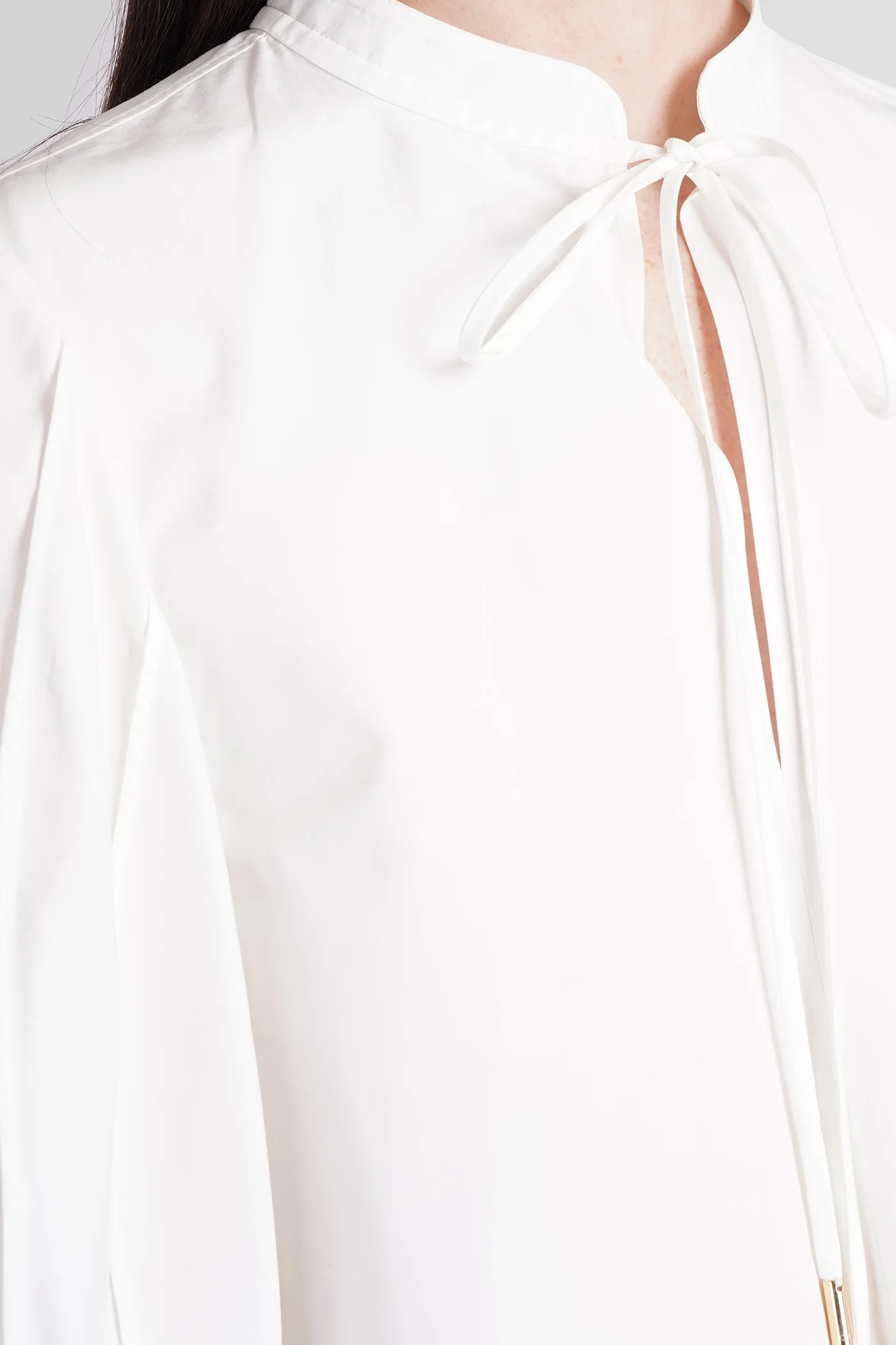 Blouse in white cotton - Image 5