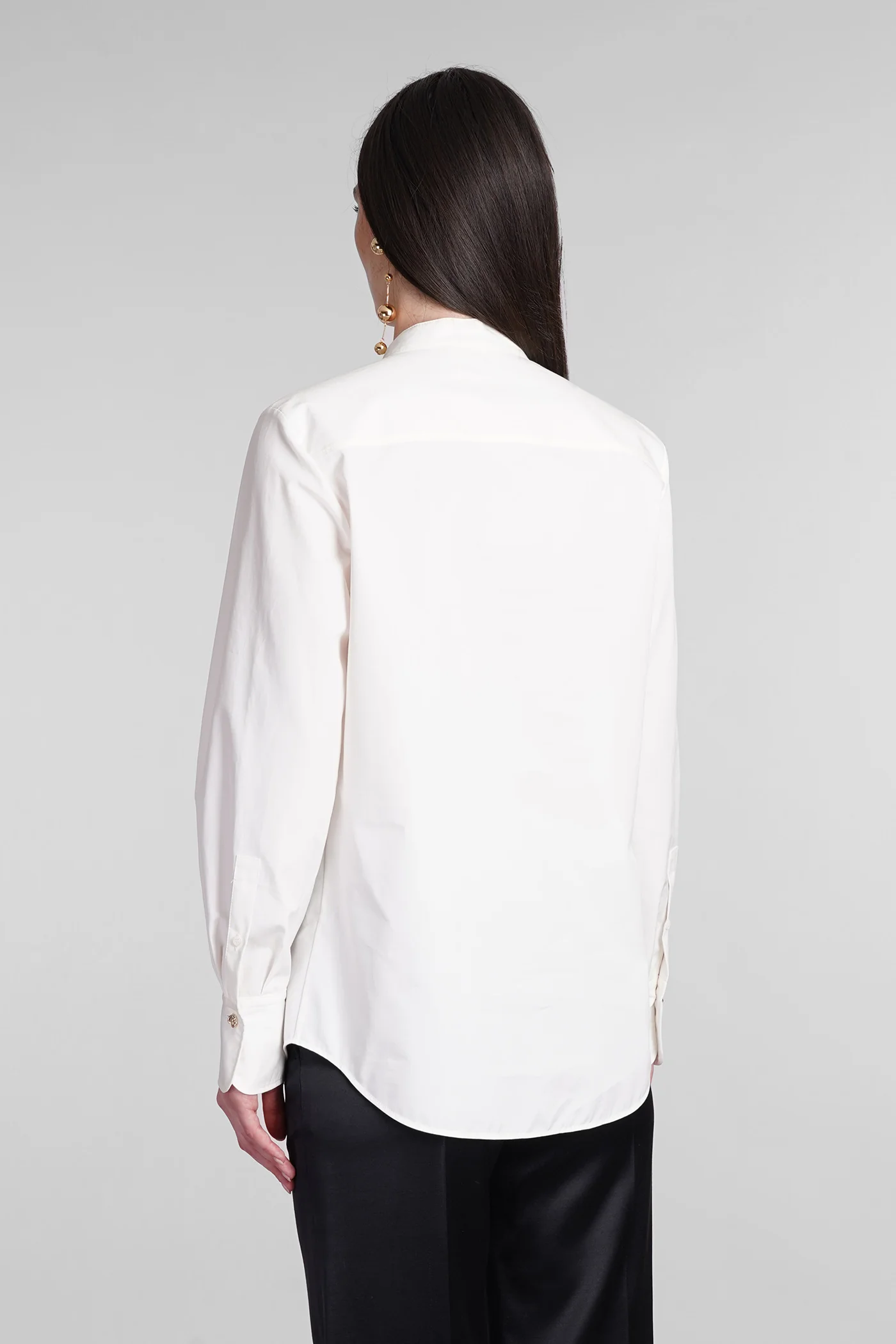 Blouse in white cotton - Image 3