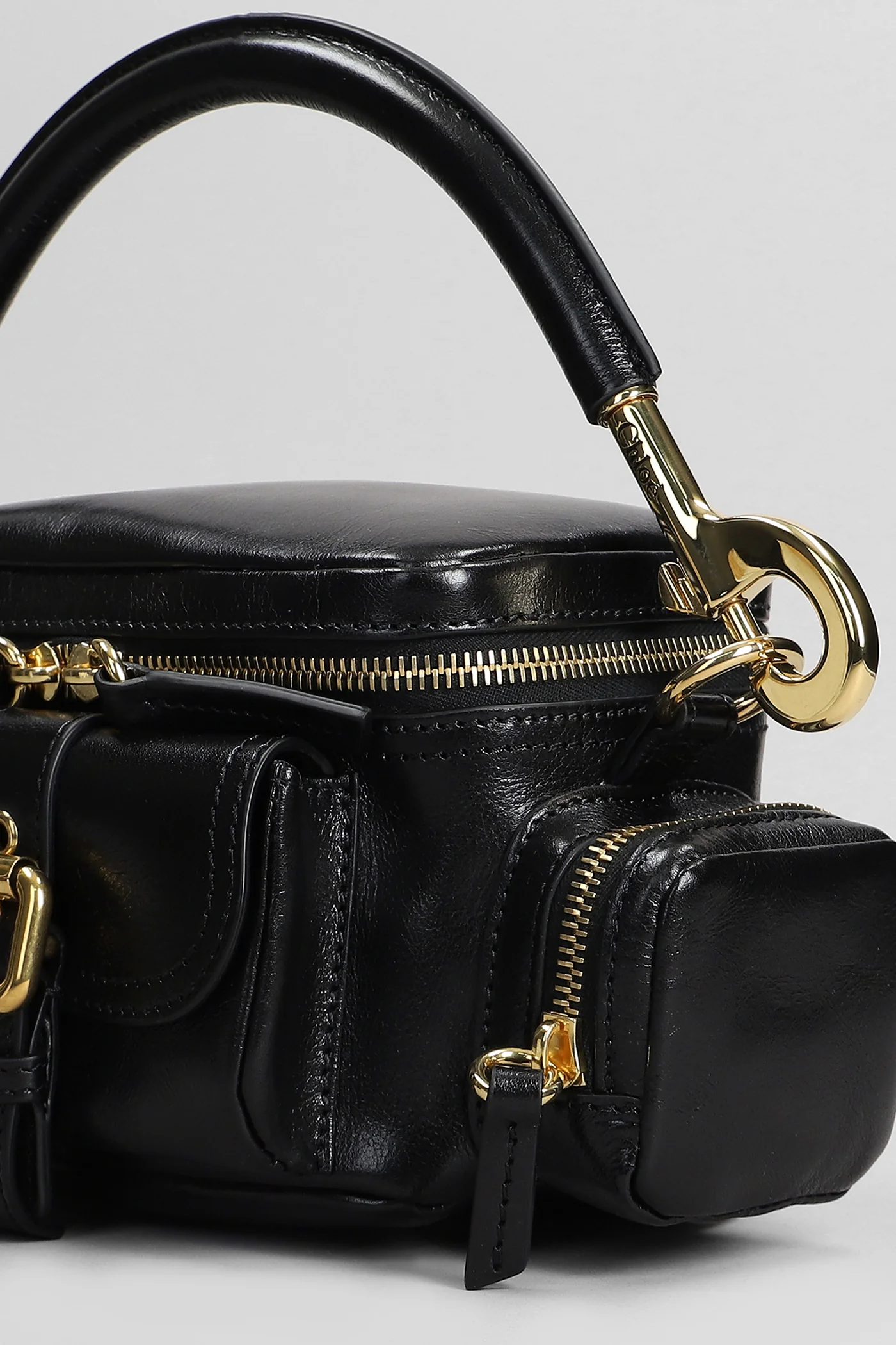 Camera bag Hand bag in black leather - Image 4