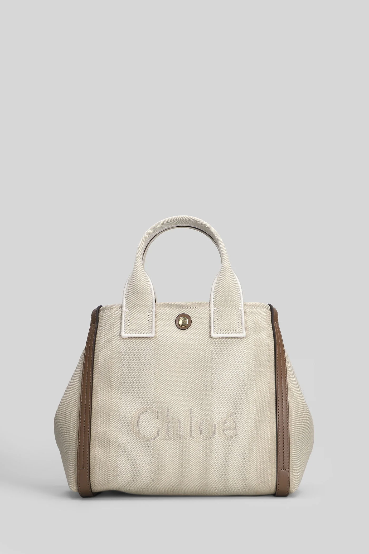 Carry Tote in beige cotton - Image 3