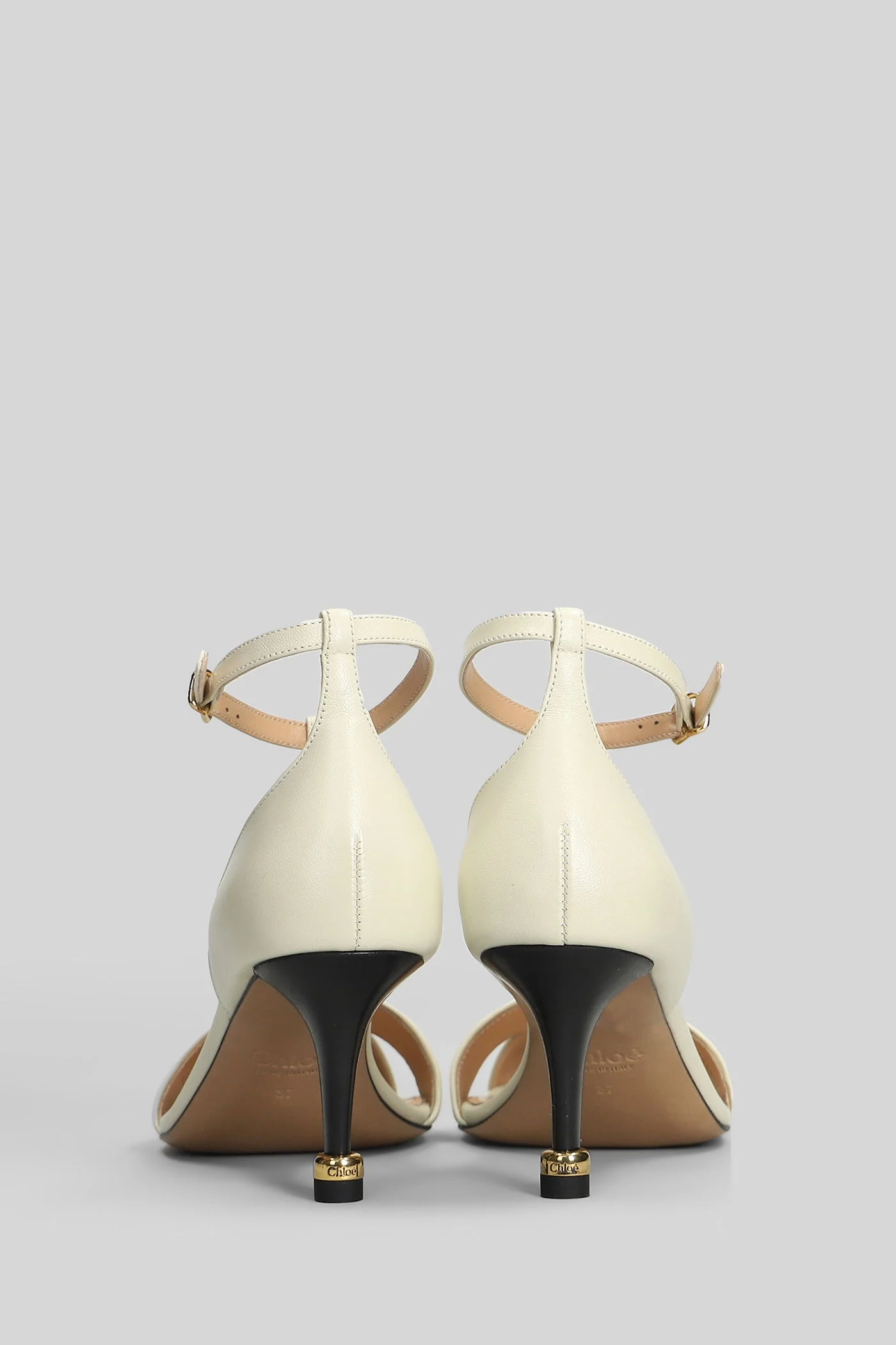 Cleia Pumps in white leather - Image 4