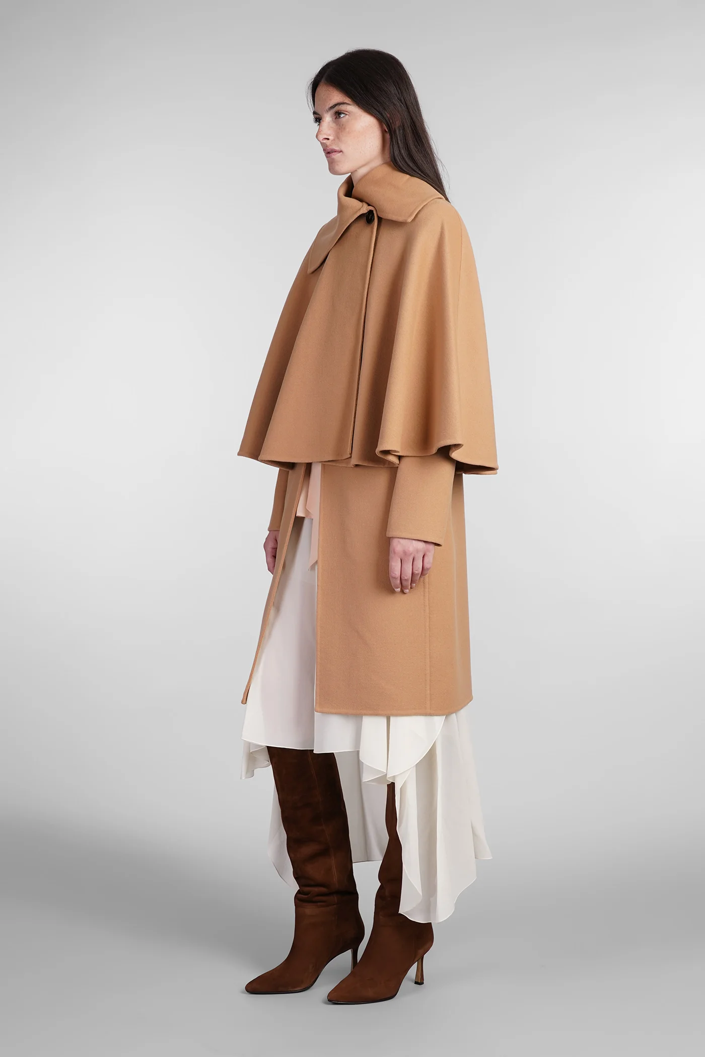 Coat in Camel cashmere and wool - Image 4