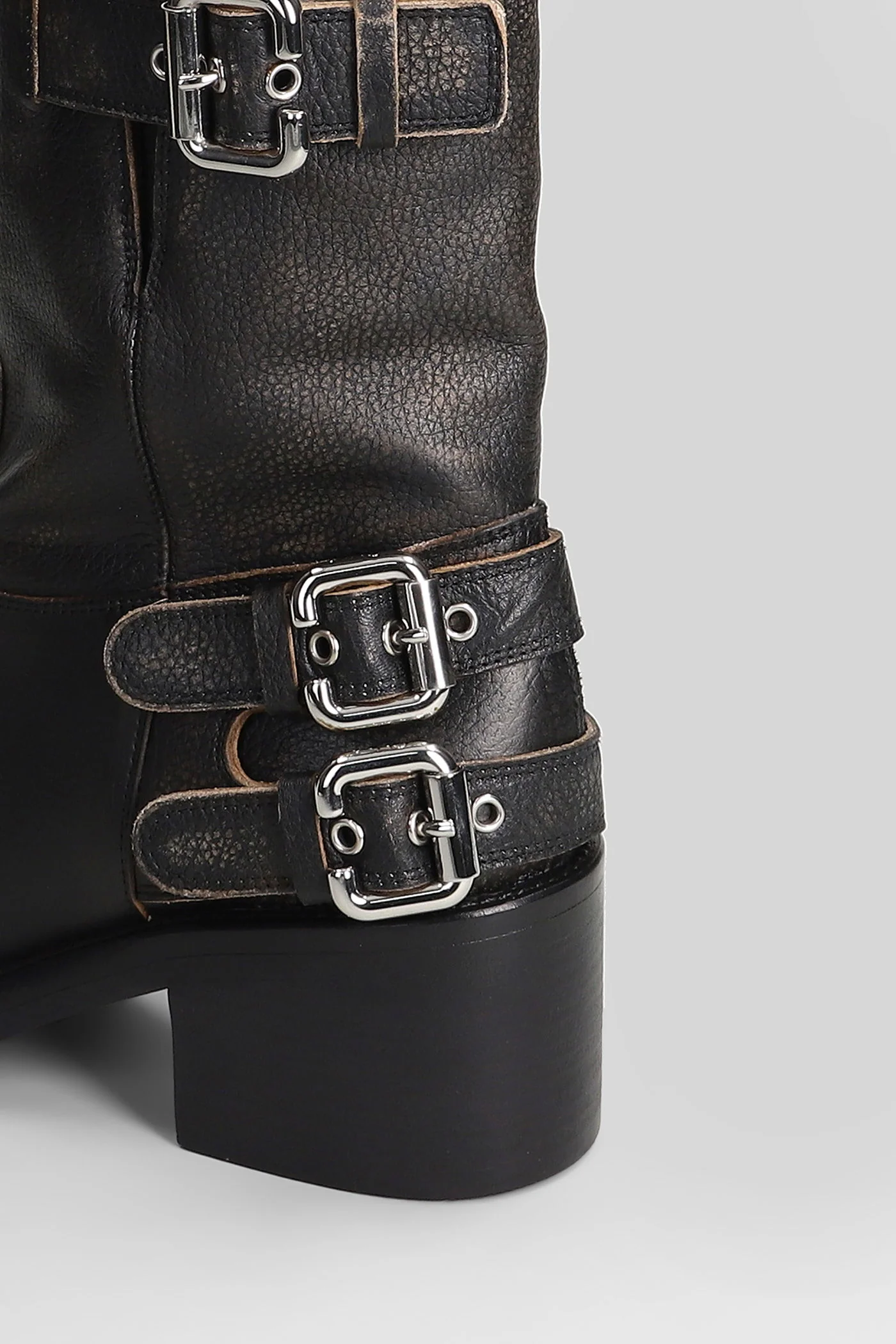Dakota low heels boots in black leather - Image 5