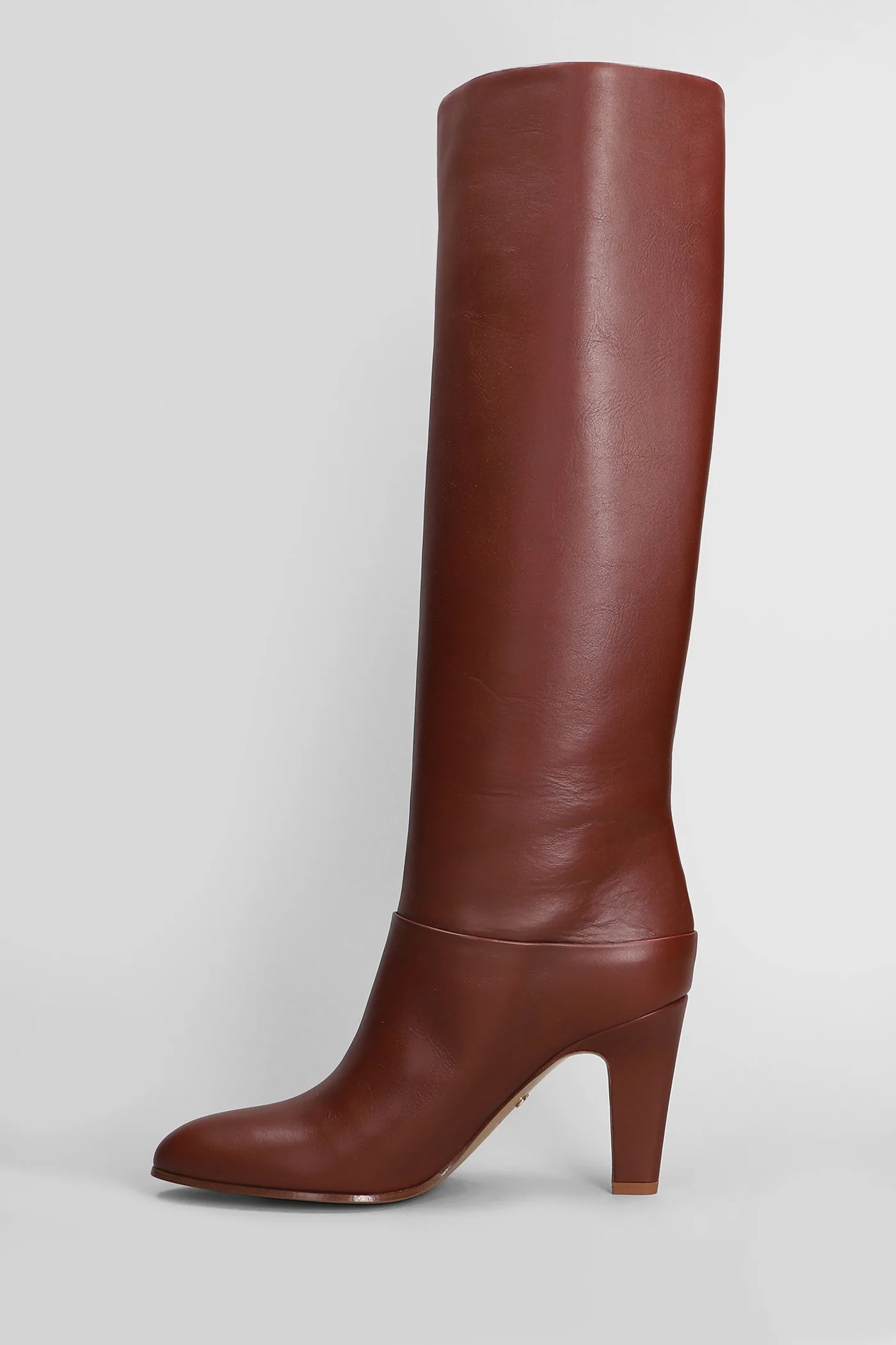 Eve High heels boots in brown leather - Image 28