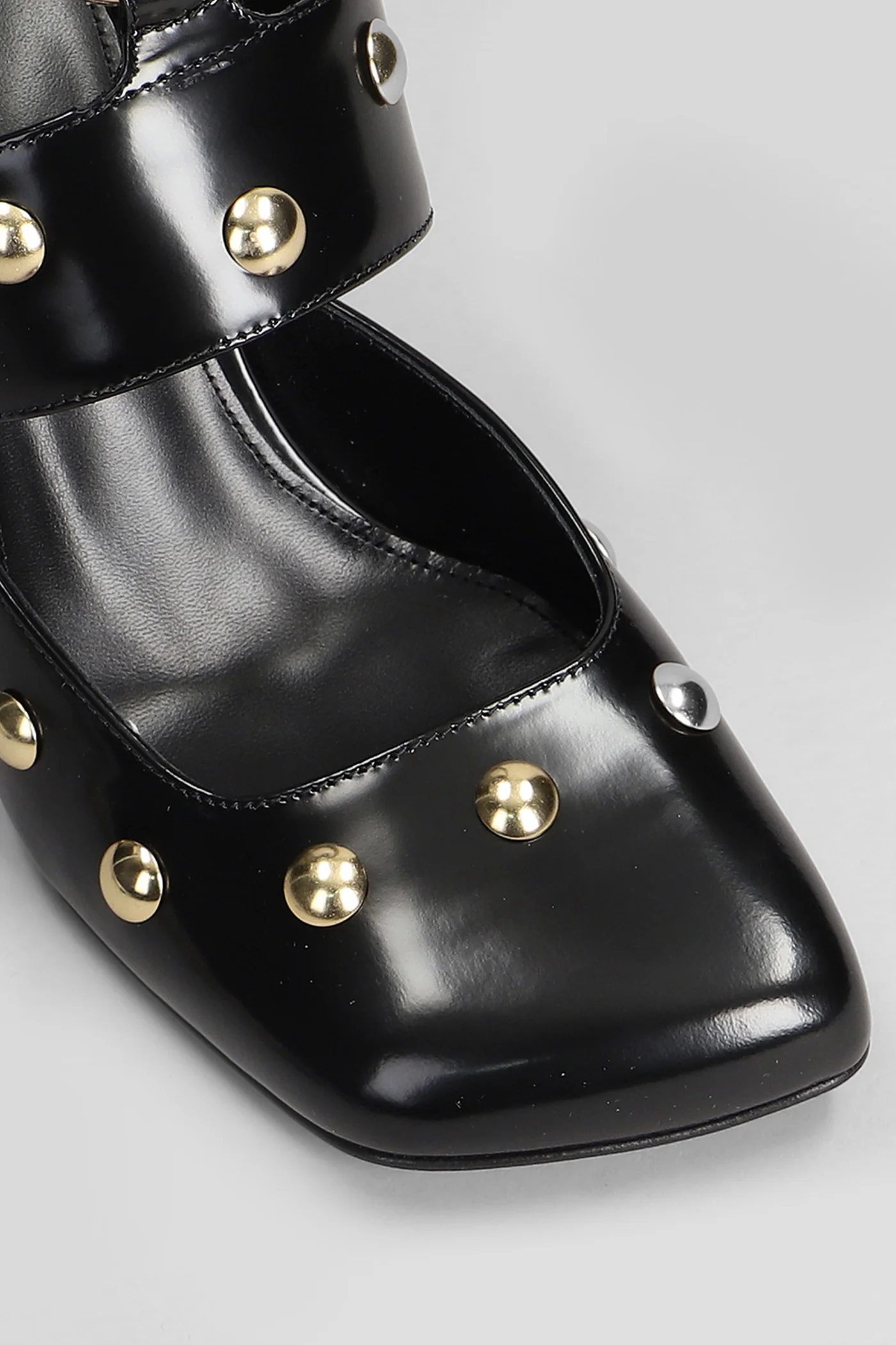 Jade Pumps in black leather - Image 5