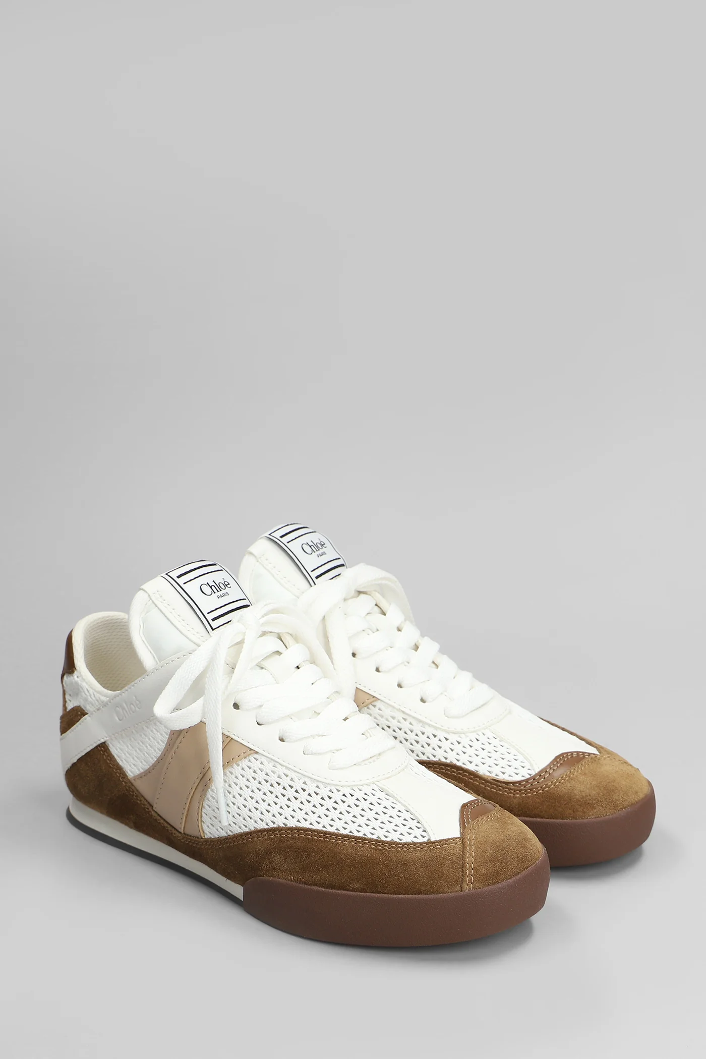 Kick Sneakers in white Suede and fabric - Image 2