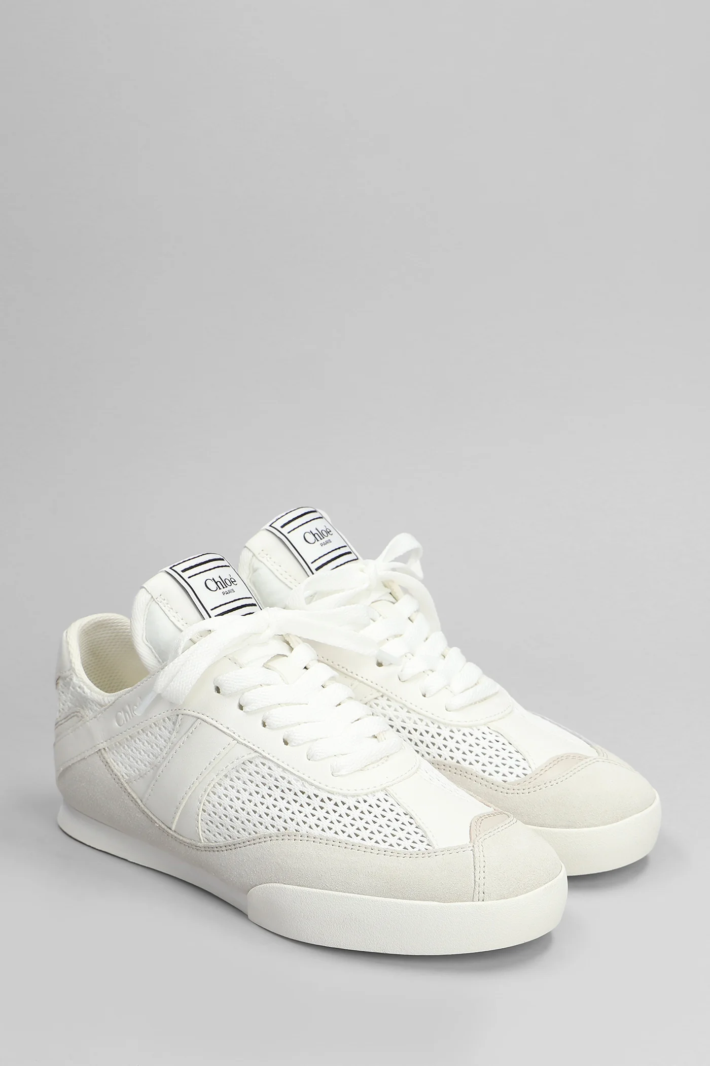 Kick Sneakers in white Suede and fabric - Image 2