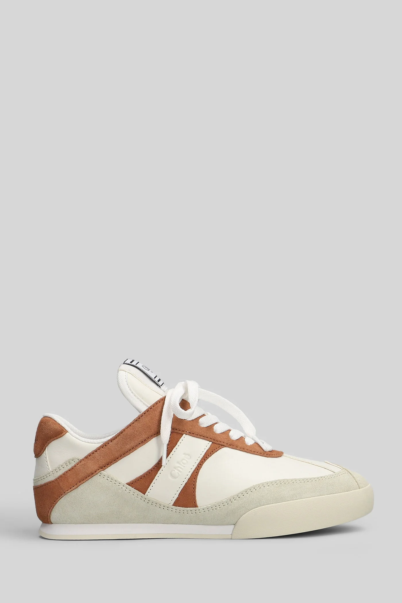 Kick Sneakers in white suede and leather