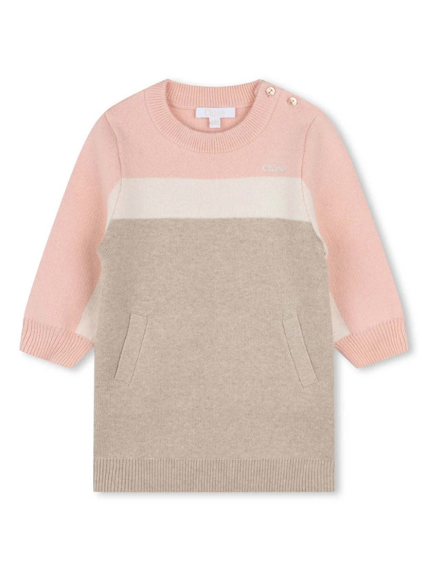 Dress woman in beige cotton