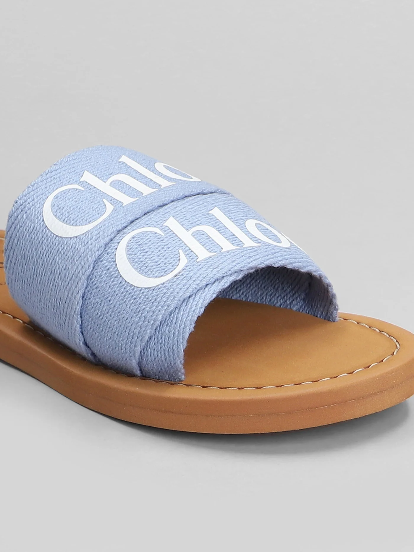Flats in blue cotton - Image 5