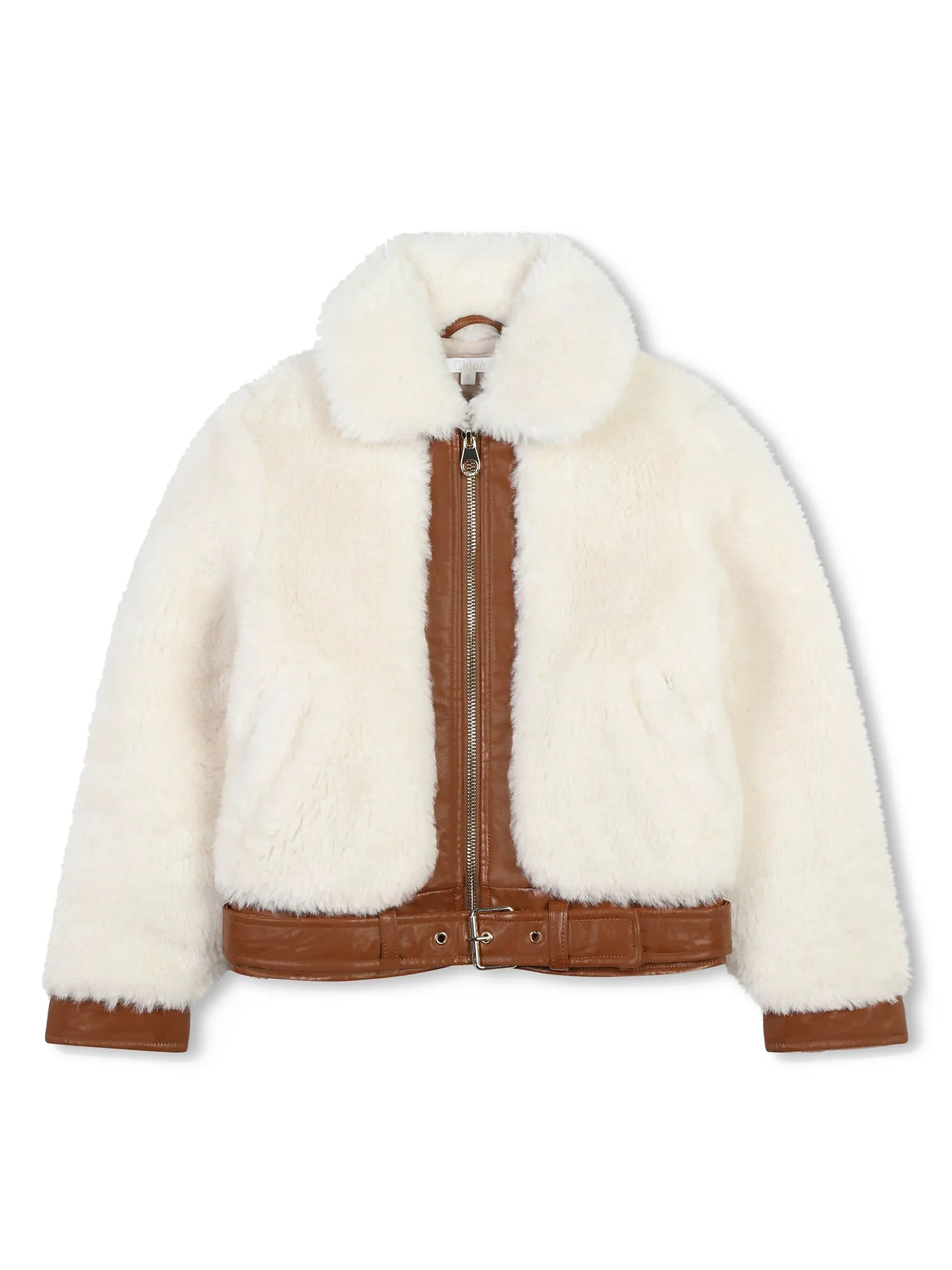 Shearling in beige polyester