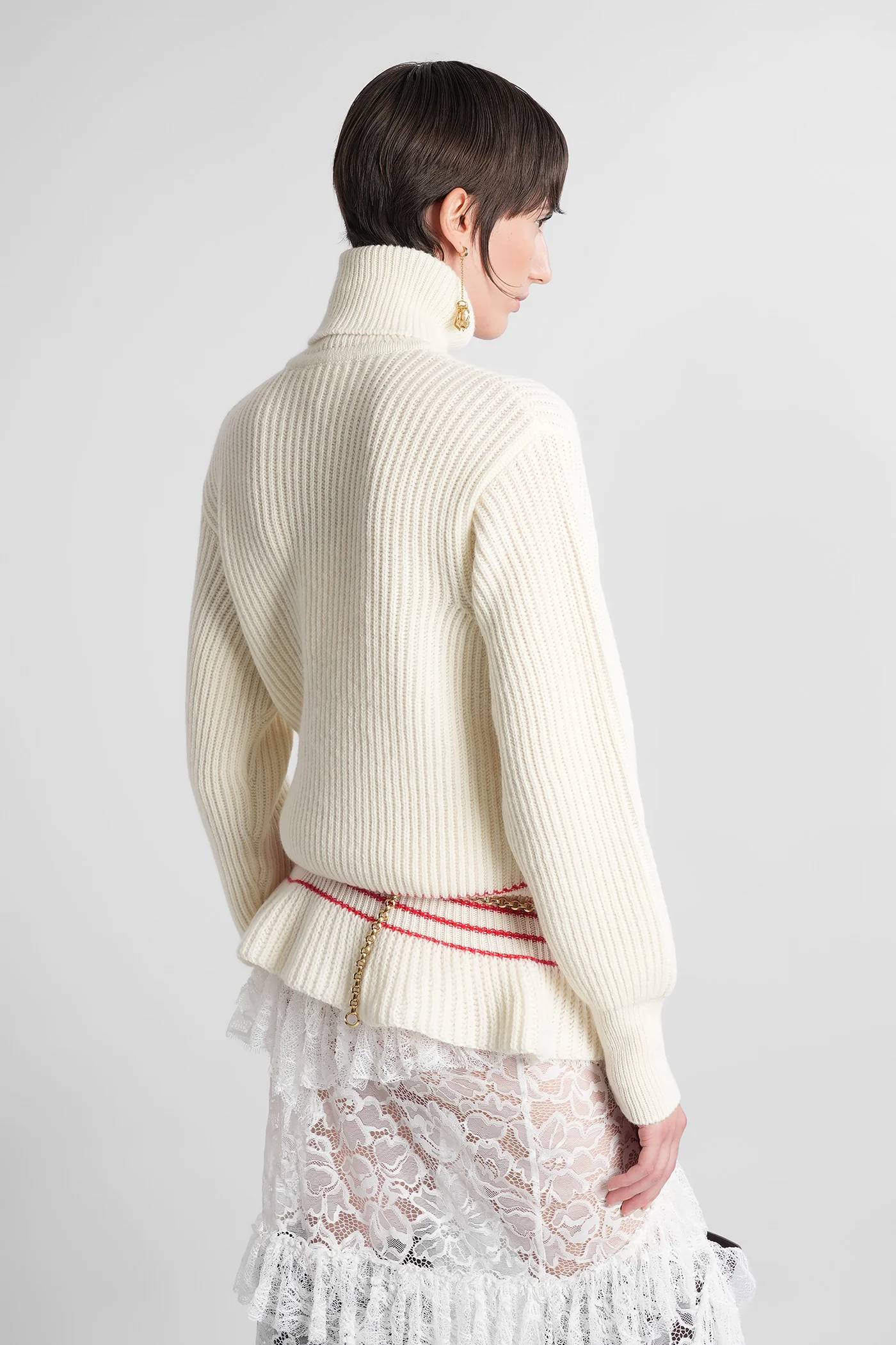 Knitwear in beige wool - Image 3