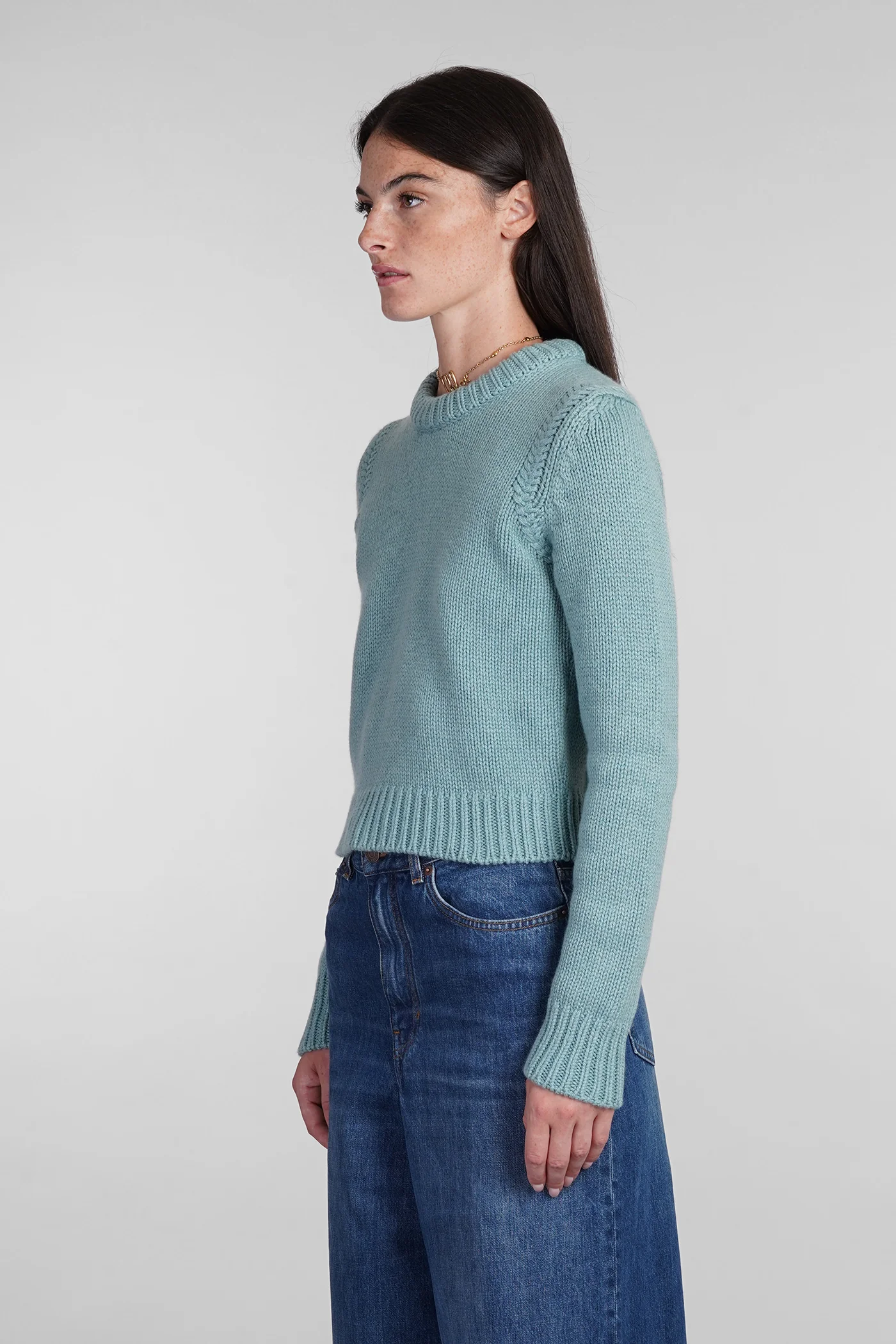 Knitwear in green wool - Image 4