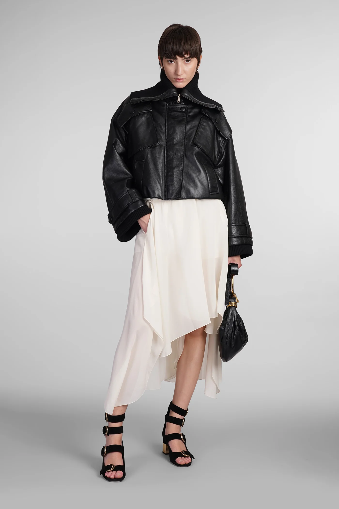 Leather jacket in black leather - Image 2
