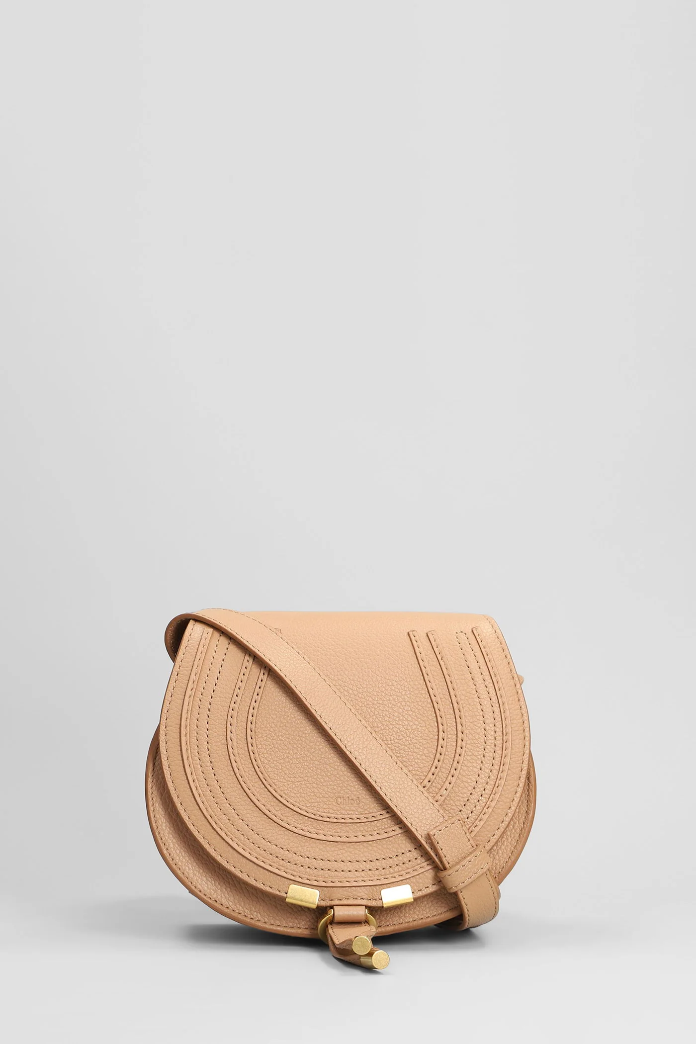 Marcie Shoulder bag in beige leather