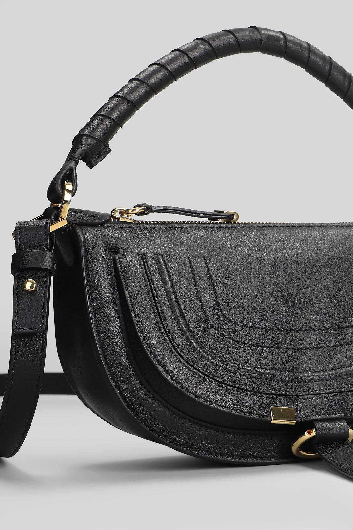 Marcie Shoulder bag in black leather - Image 4