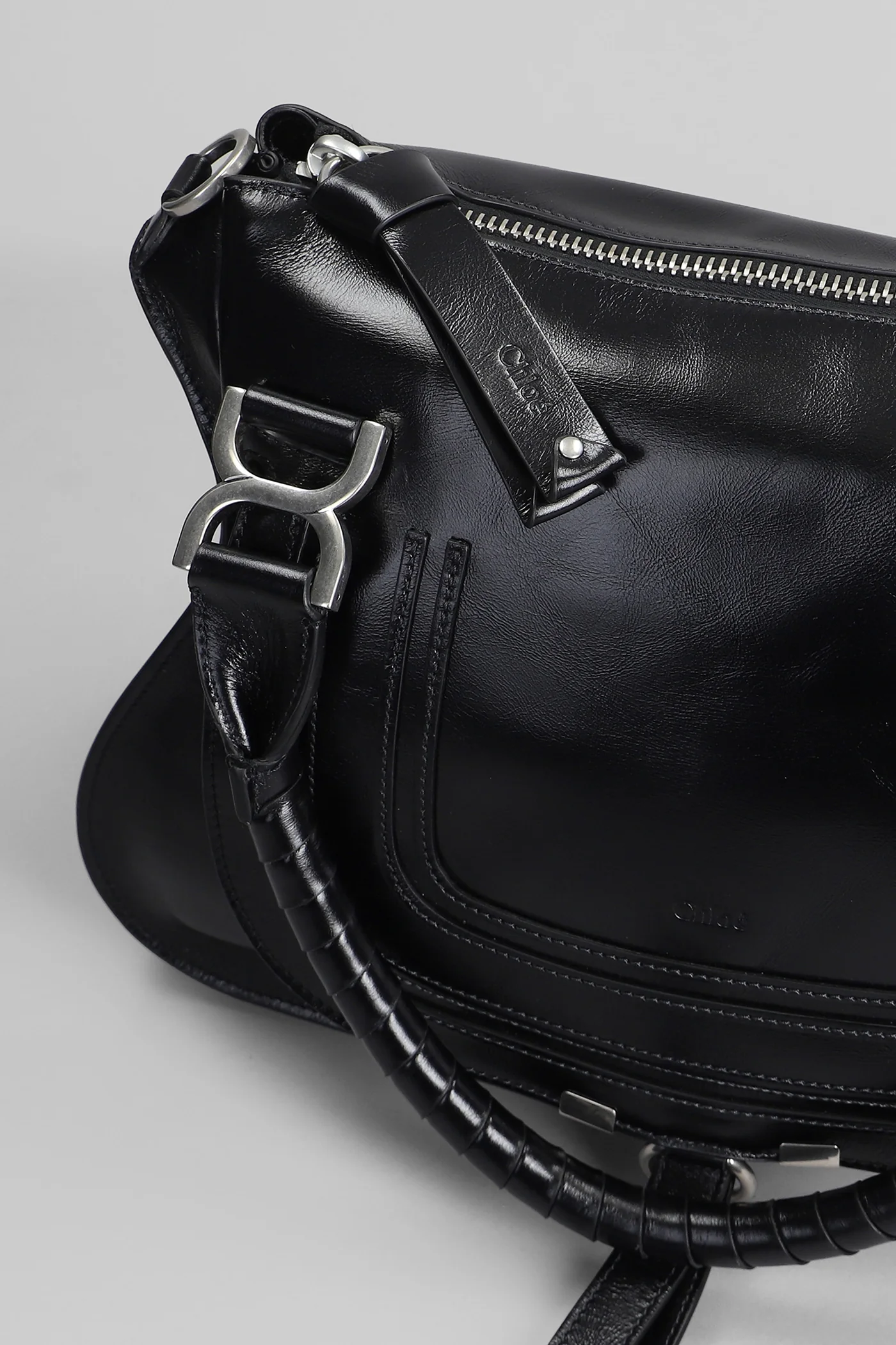 Mercie Shoulder bag in black leather - Image 4