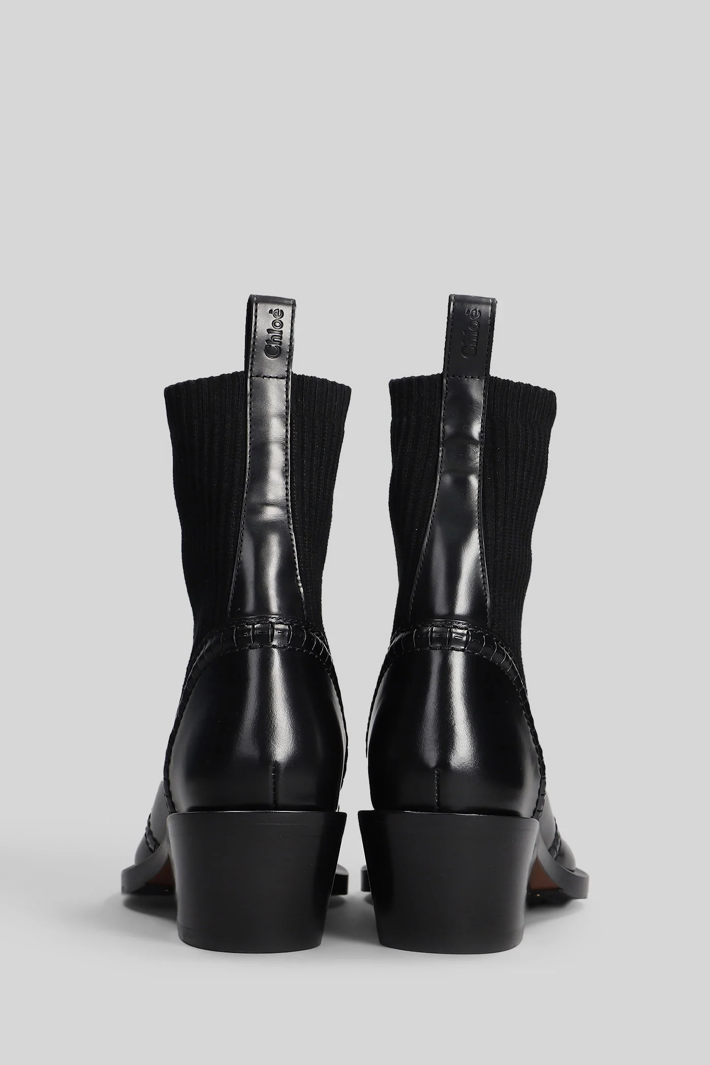 Nellie low heels Ankle boots in black leather - Image 4