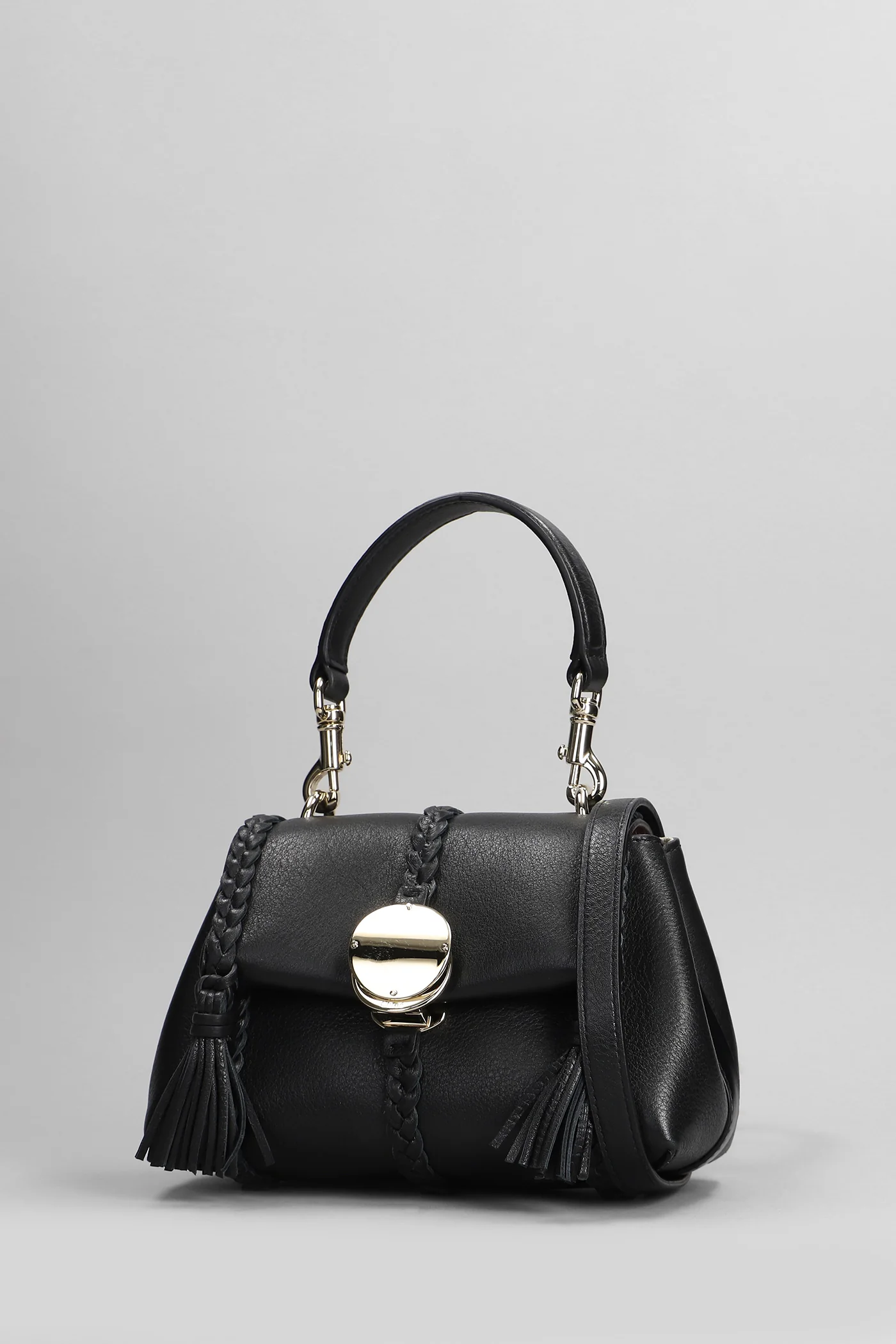 Penelope Hand bag in black leather - Image 3