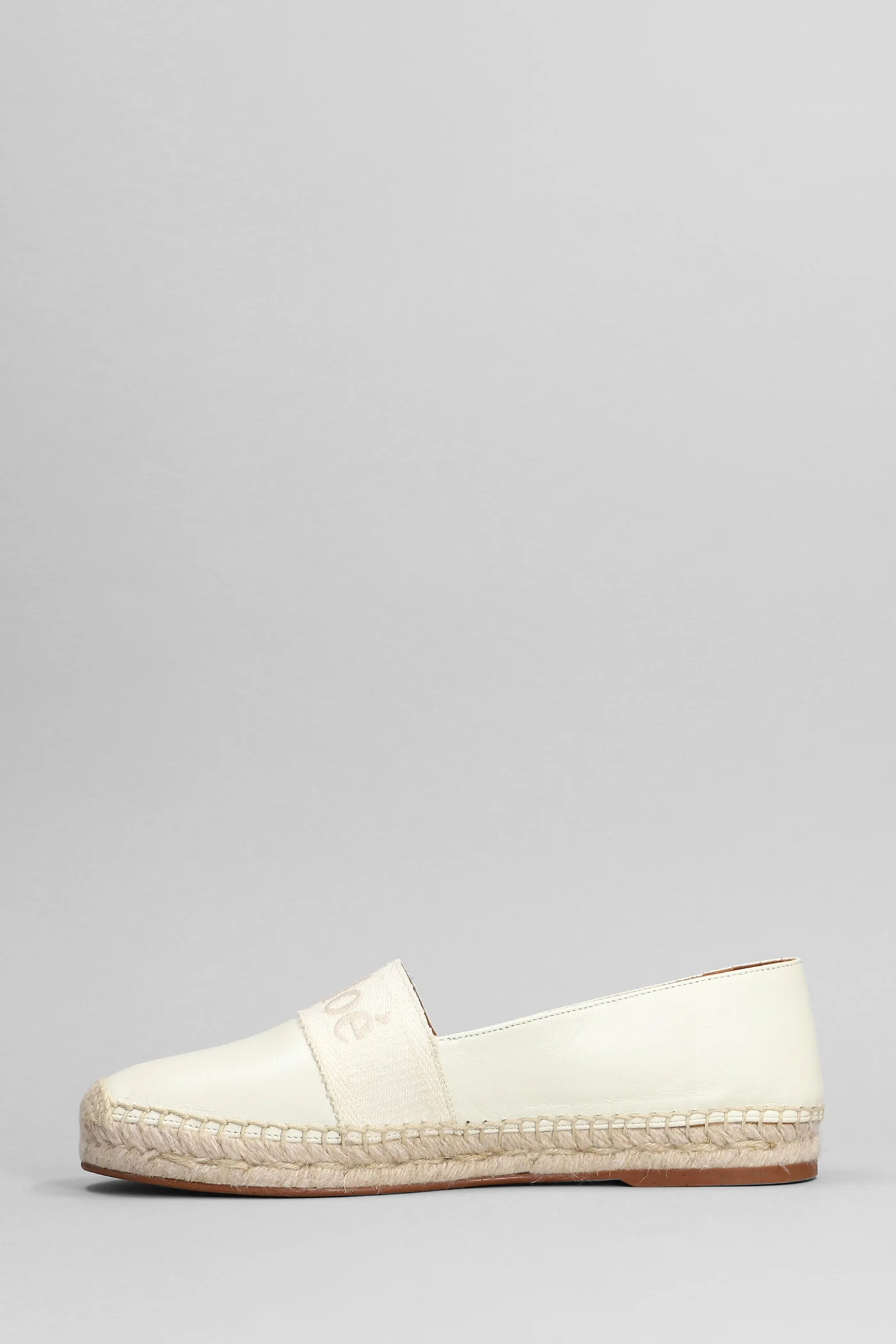 Piia Espadrilles in white leather - Image 3