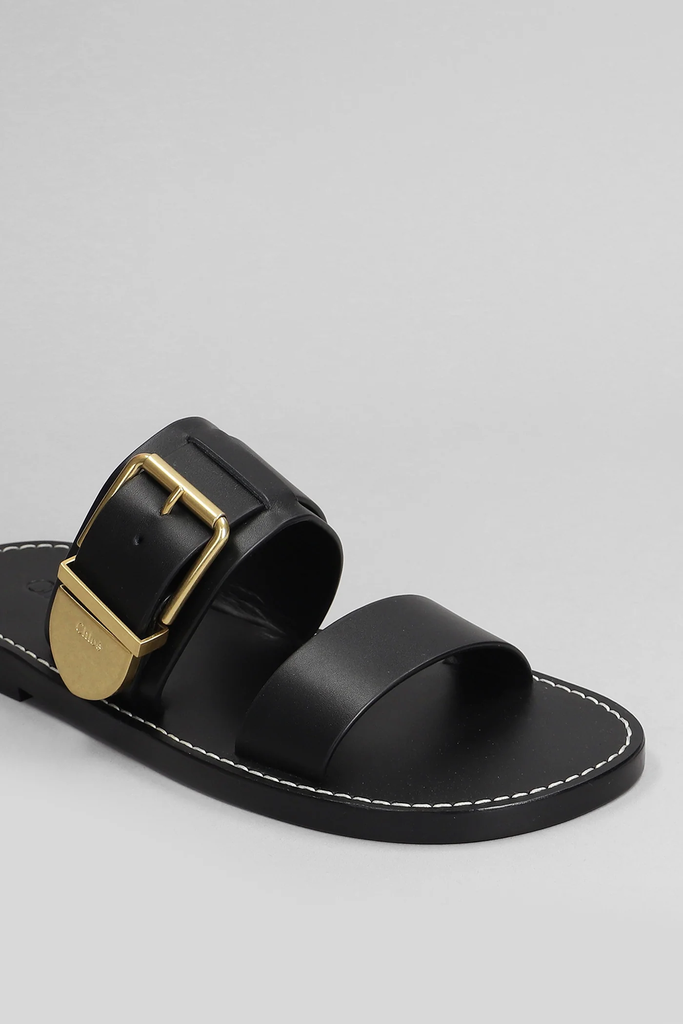 Rebecca Flats in black leather - Image 5