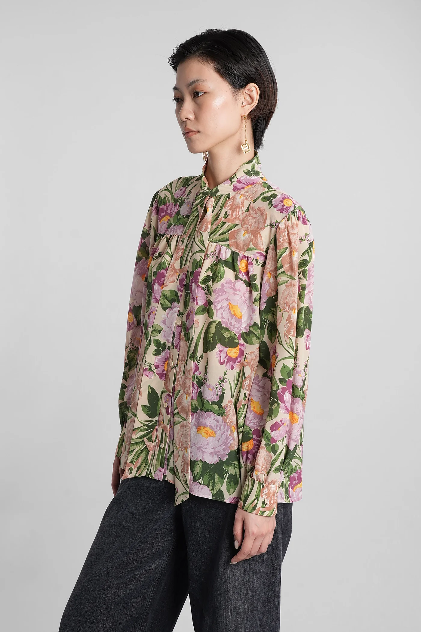 Shirt in multicolor silk - Image 4