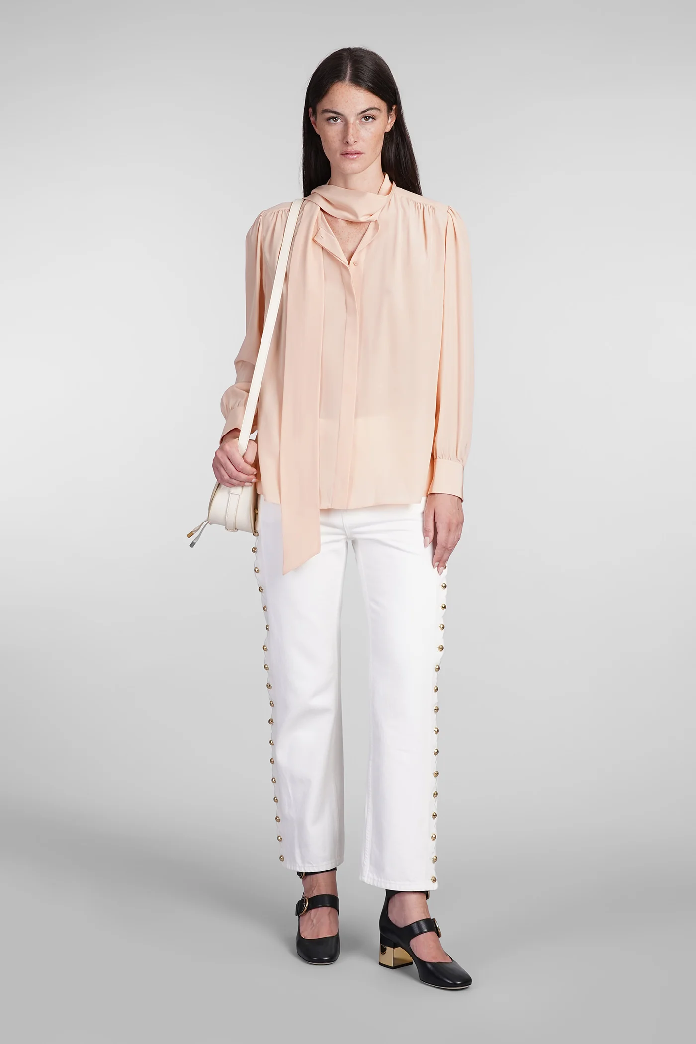 Shirt in rose-pink silk - Image 2