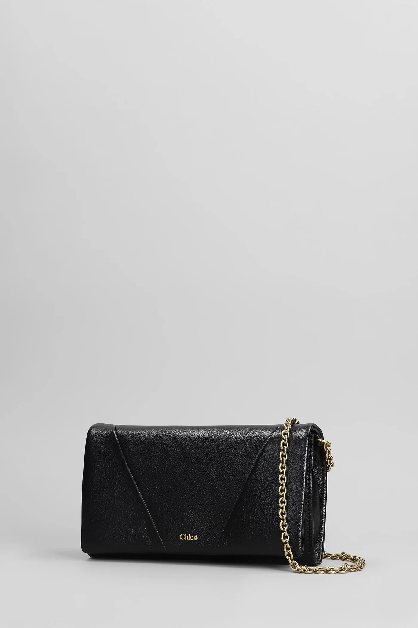 Shoulder bag in black leather - Image 2