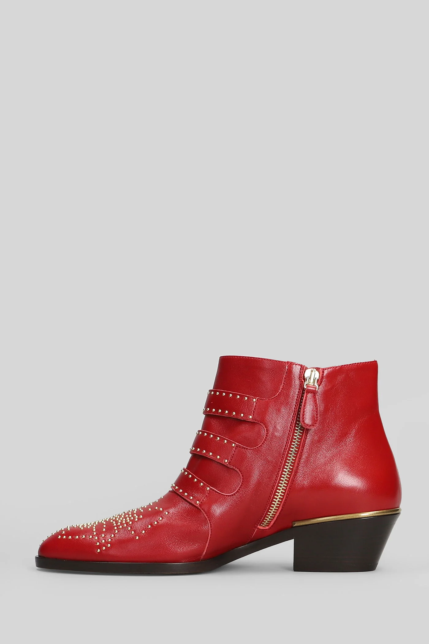 Susan High heels Ankle boots in red leather - Image 3