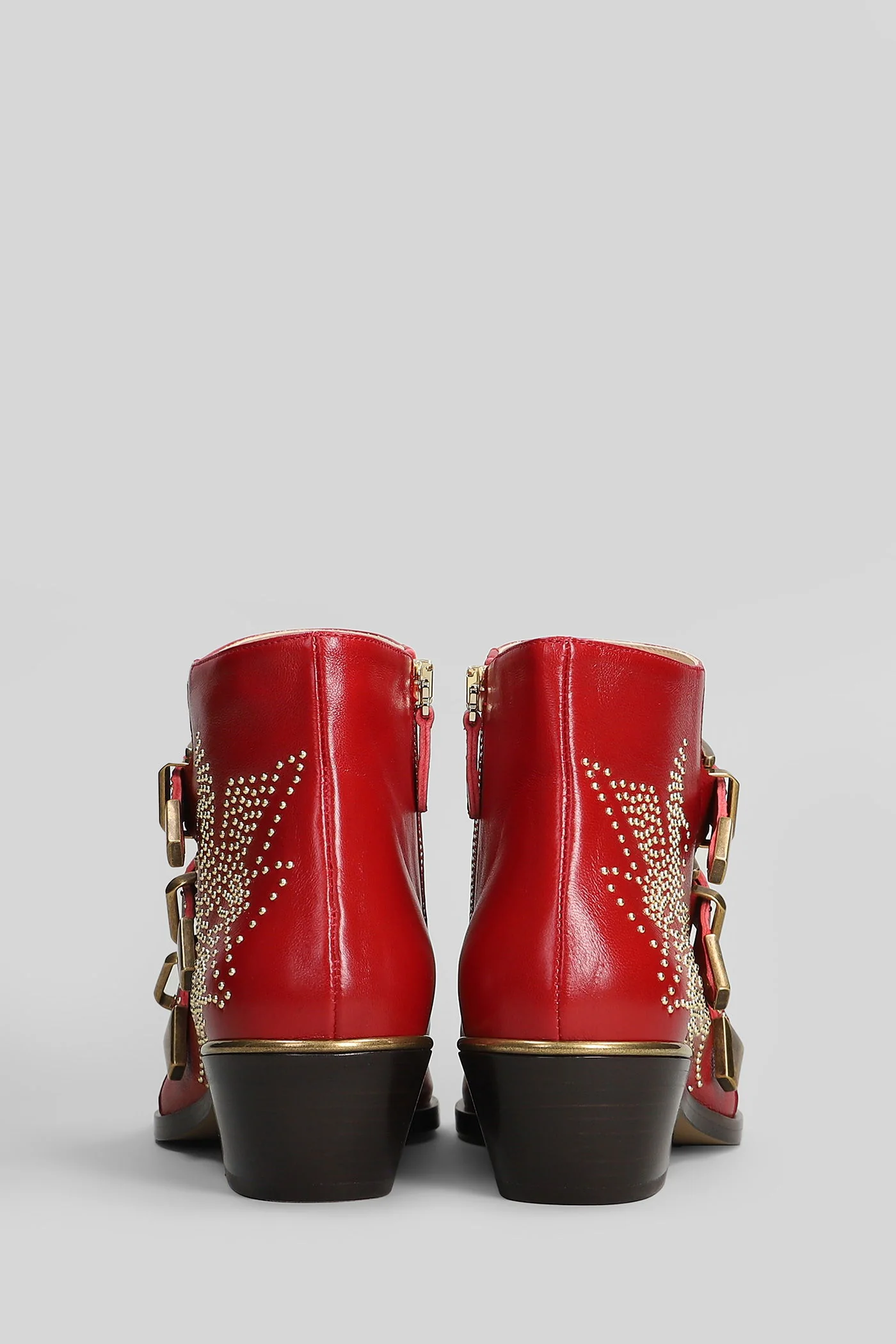 Susan High heels Ankle boots in red leather - Image 4