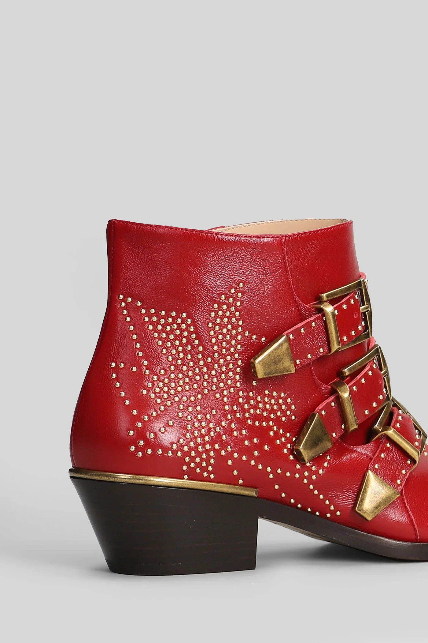 Susan High heels Ankle boots in red leather - Image 5